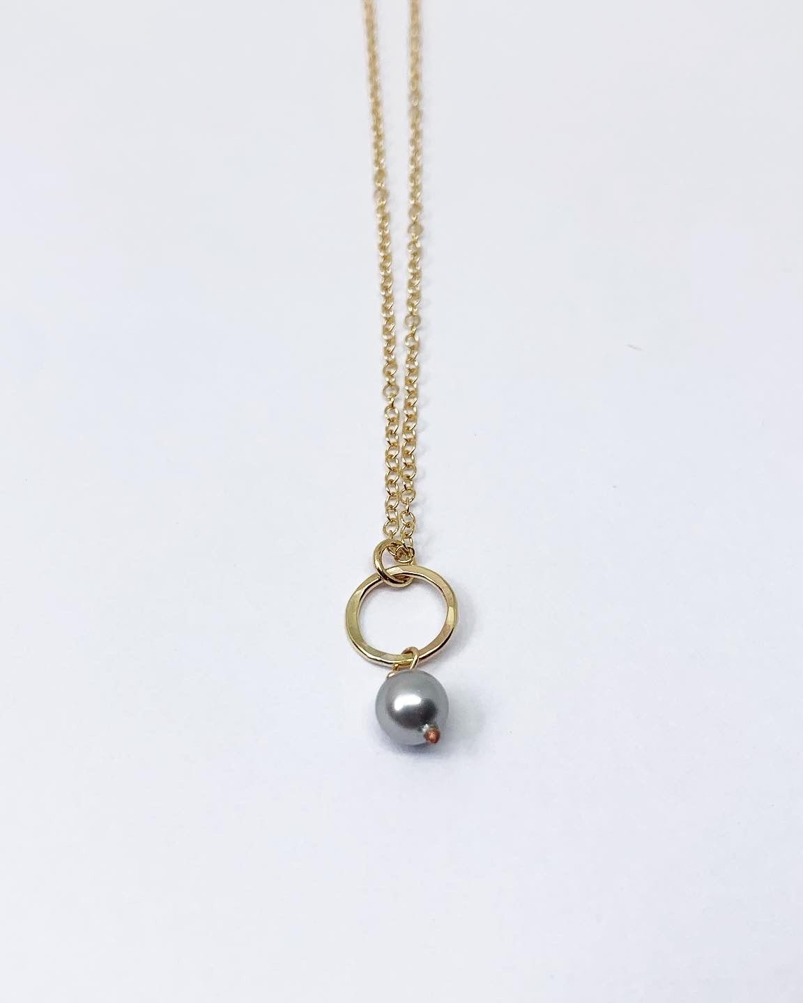 Pearl Drop Charm Necklace - Jennifer Cervelli Jewelry