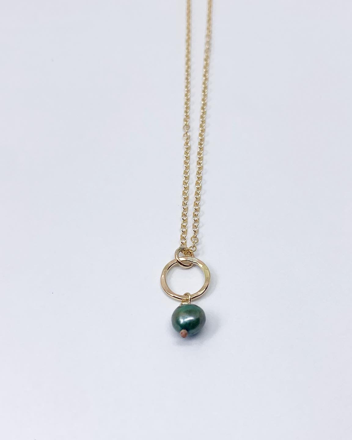 Pearl Drop Charm Necklace - Jennifer Cervelli Jewelry