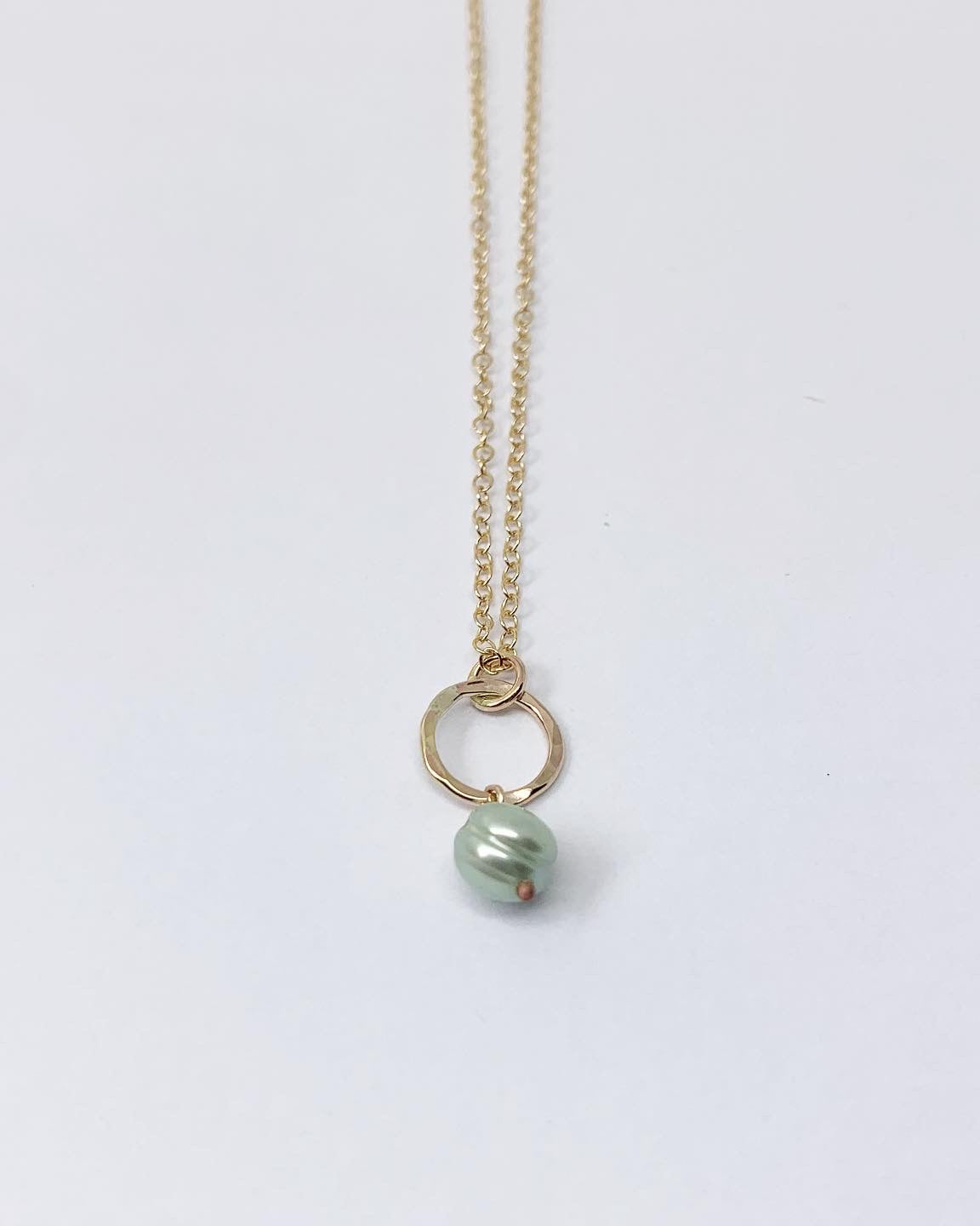 Pearl Drop Charm Necklace - Jennifer Cervelli Jewelry