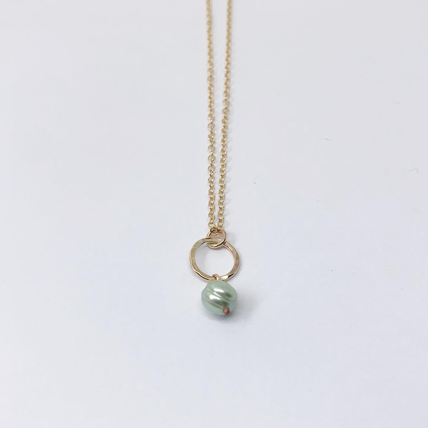 Pearl Drop Charm Necklace - Jennifer Cervelli Jewelry