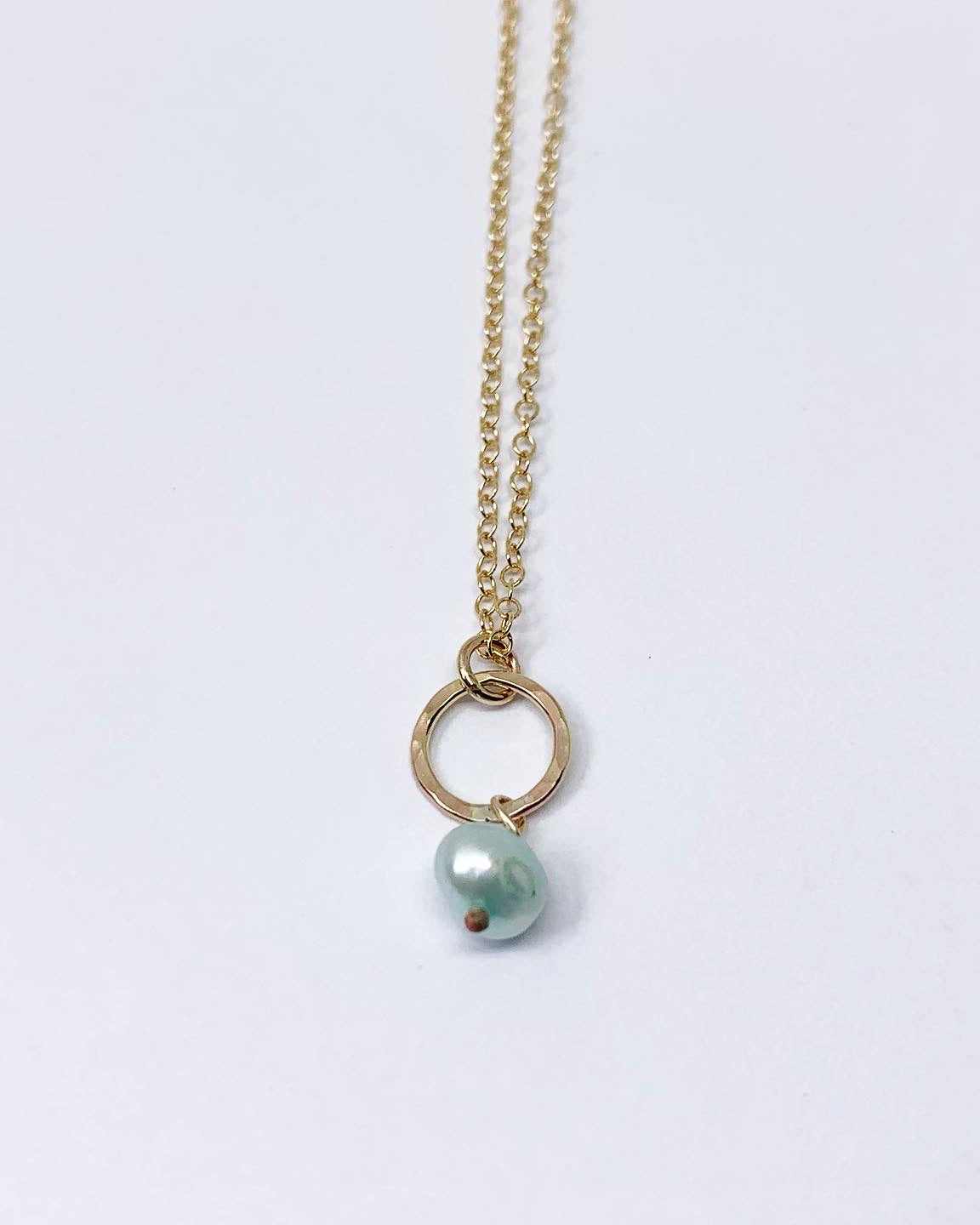 Pearl Drop Charm Necklace - Jennifer Cervelli Jewelry
