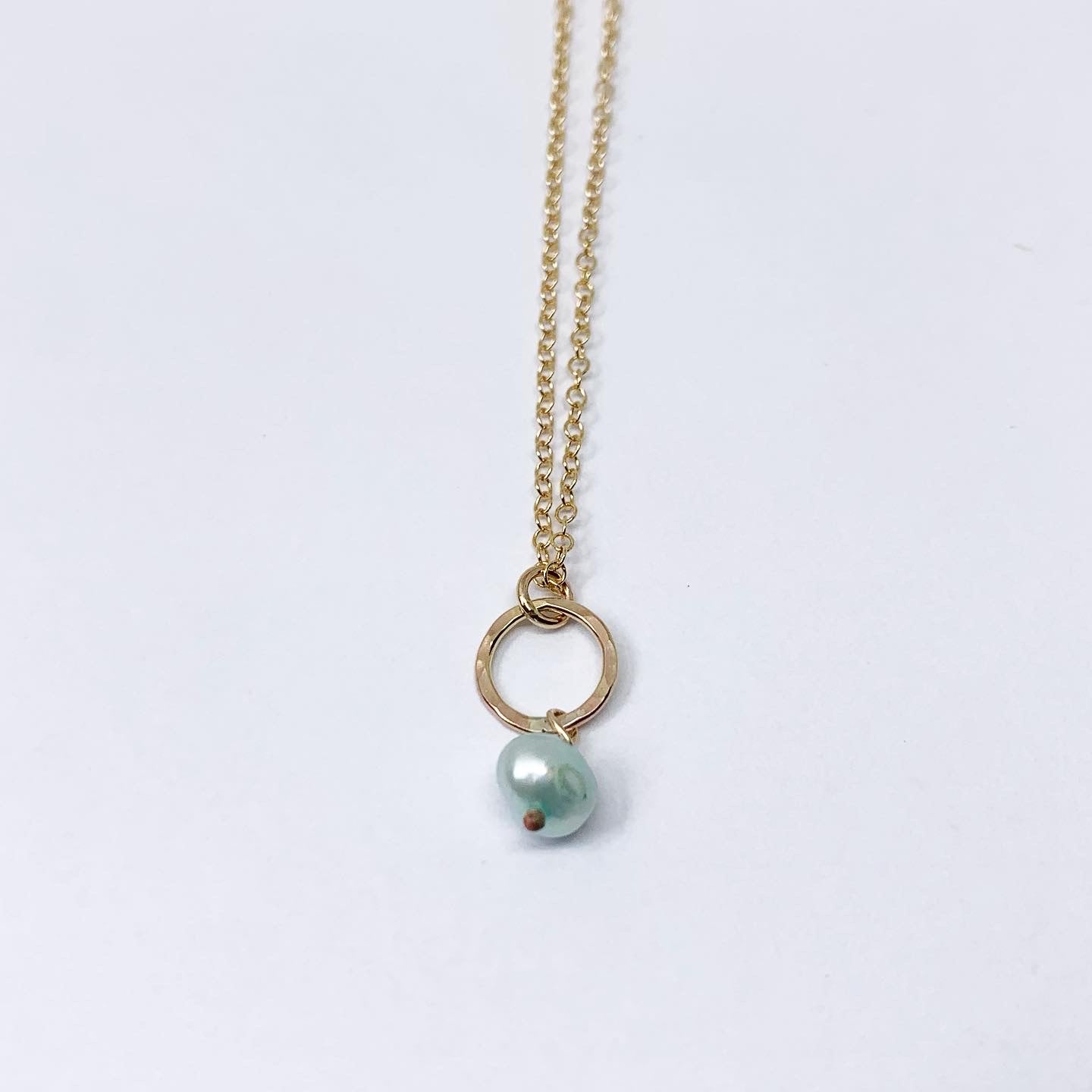 Pearl Drop Charm Necklace - Jennifer Cervelli Jewelry