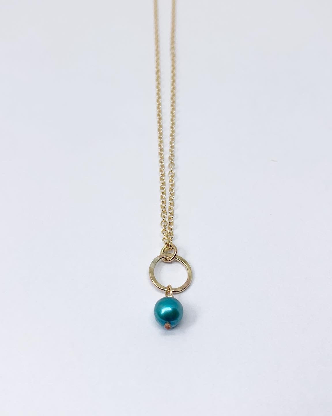 Pearl Drop Charm Necklace - Jennifer Cervelli Jewelry