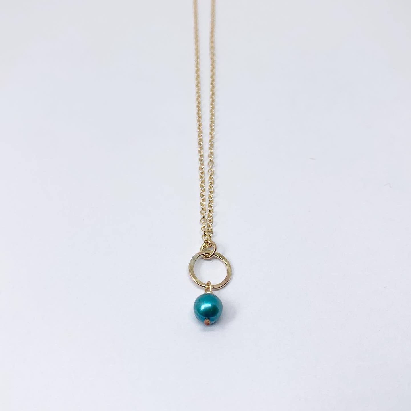 Pearl Drop Charm Necklace - Jennifer Cervelli Jewelry