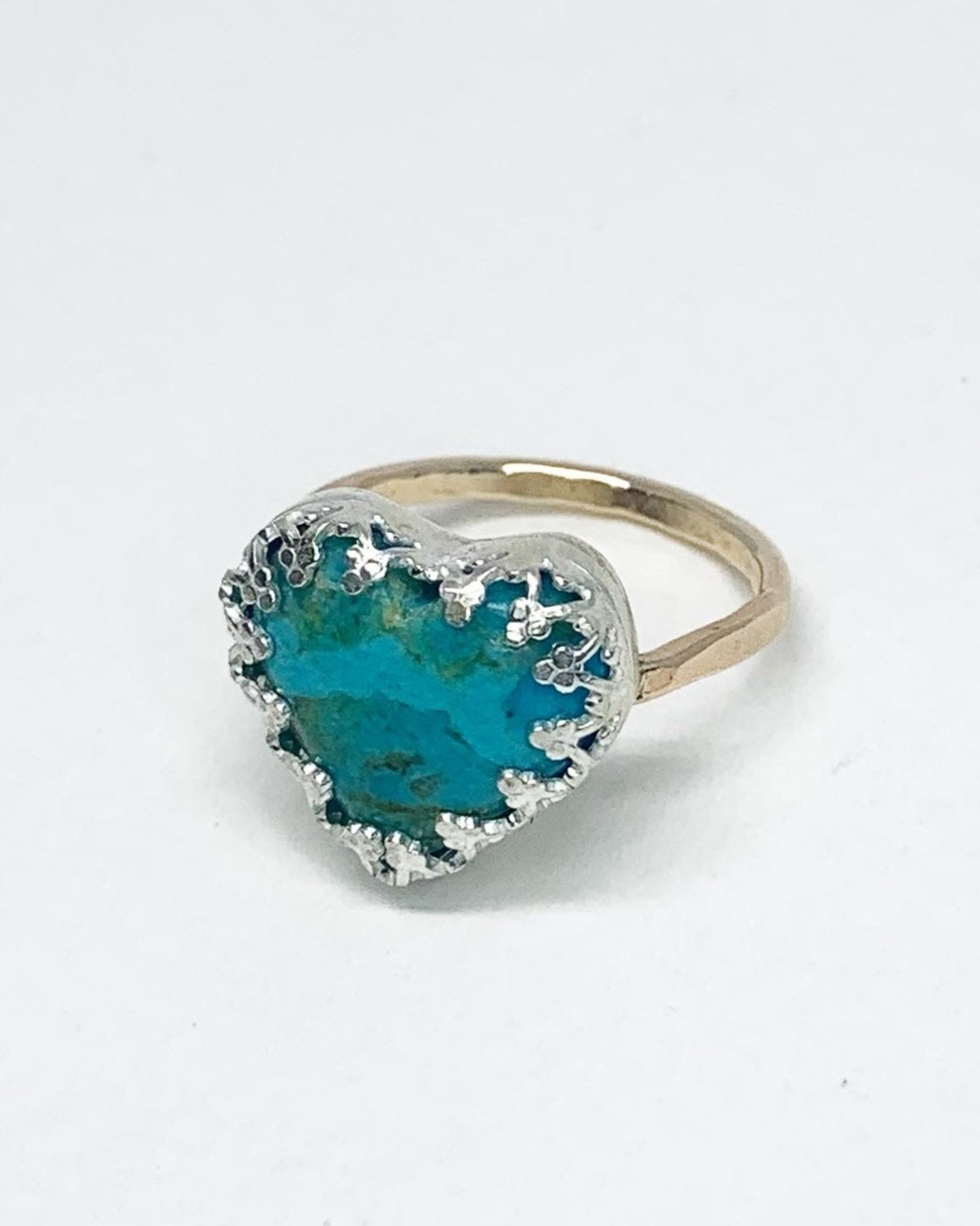Turquoise Heart Ring #114 - Jennifer Cervelli Jewelry