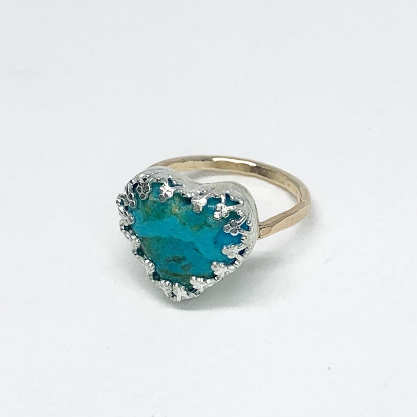 Turquoise Heart Ring #114 - Jennifer Cervelli Jewelry