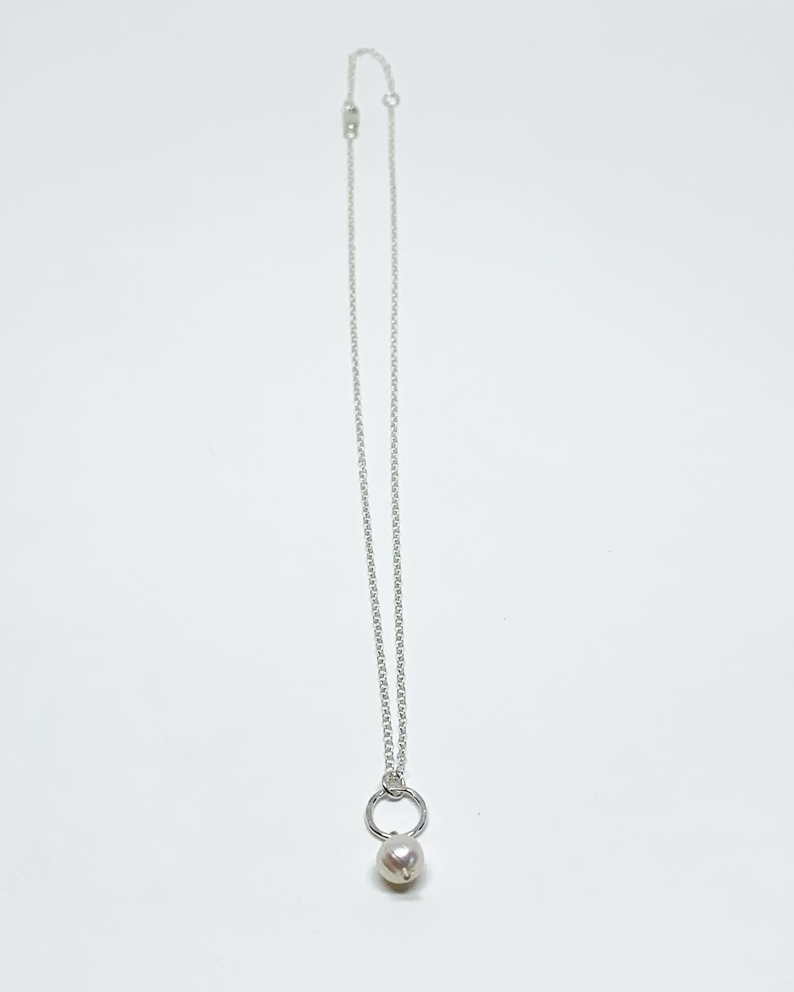 Pearl Drop Charm Necklace - Jennifer Cervelli Jewelry