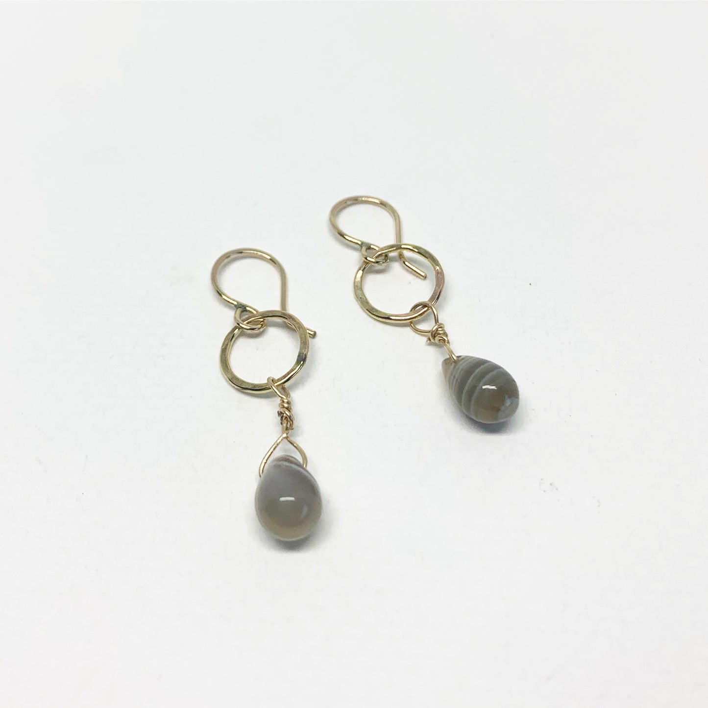 Botswana Agate Teardrop Earrings - Jennifer Cervelli Jewelry