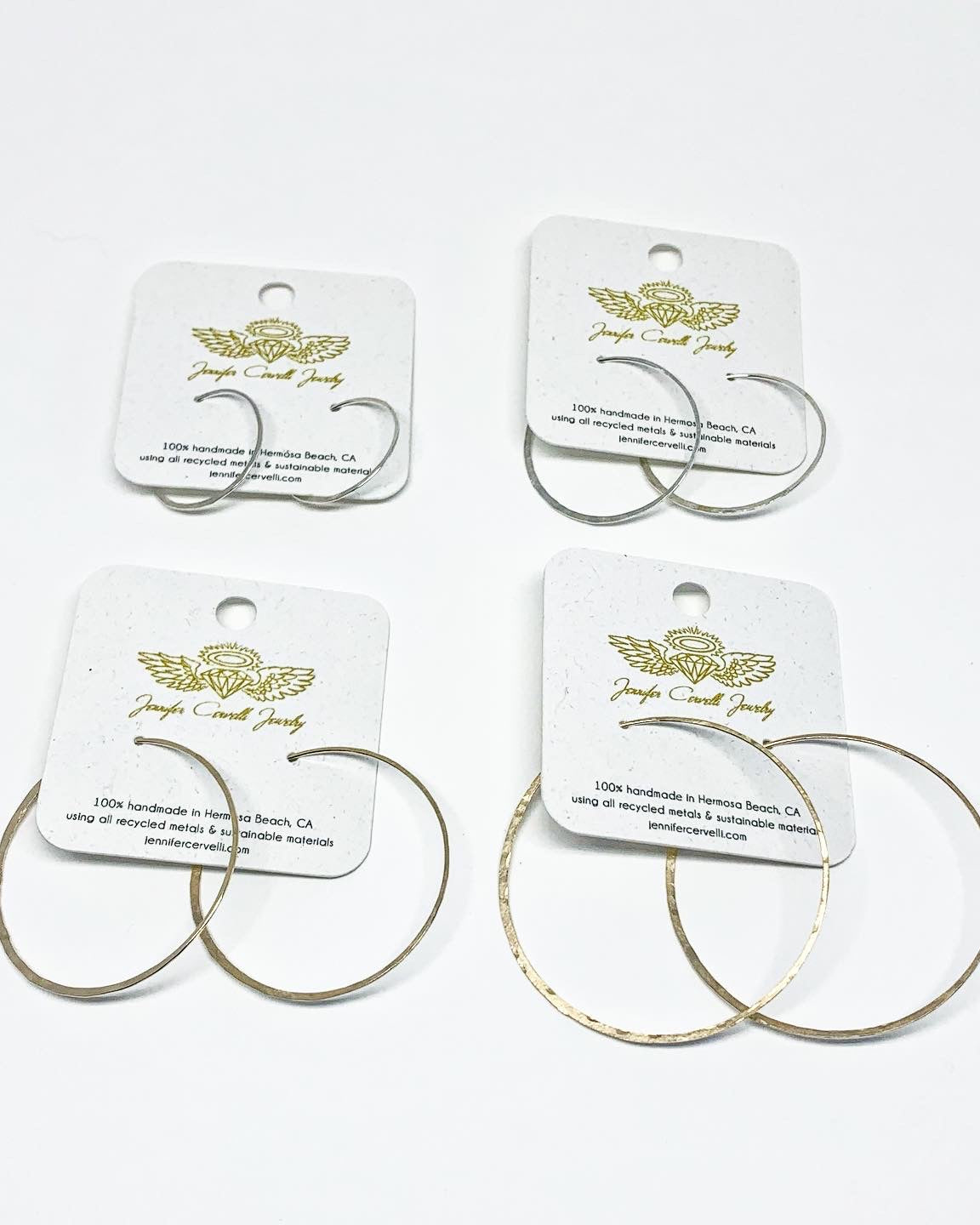 Crescent Moon Hoop Earrings - Jennifer Cervelli Jewelry