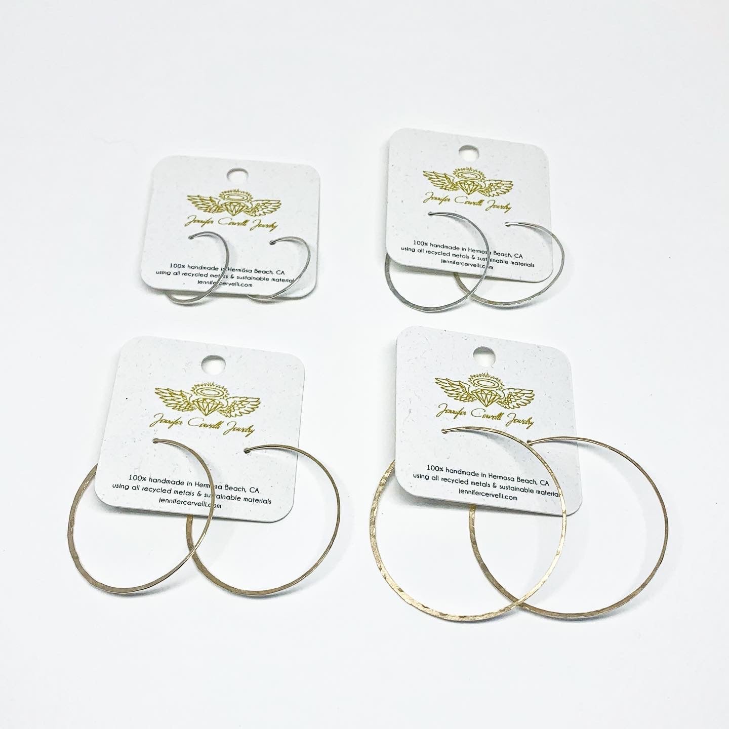 Crescent Moon Hoop Earrings - Jennifer Cervelli Jewelry