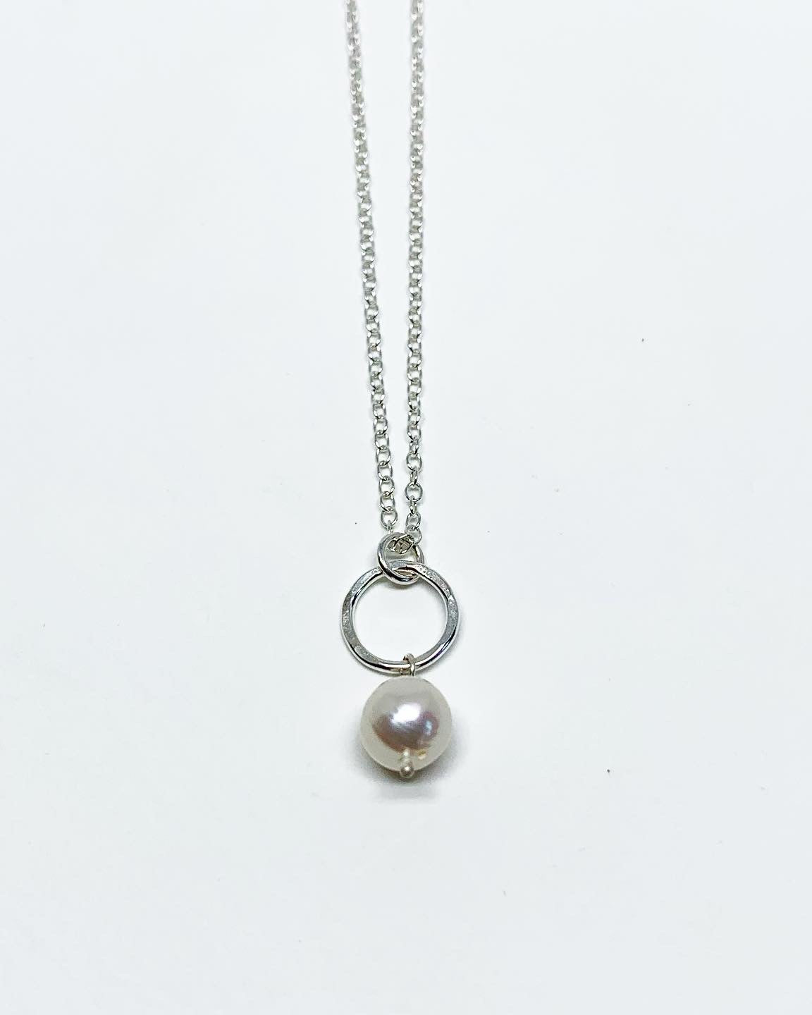 Pearl Drop Charm Necklace - Jennifer Cervelli Jewelry