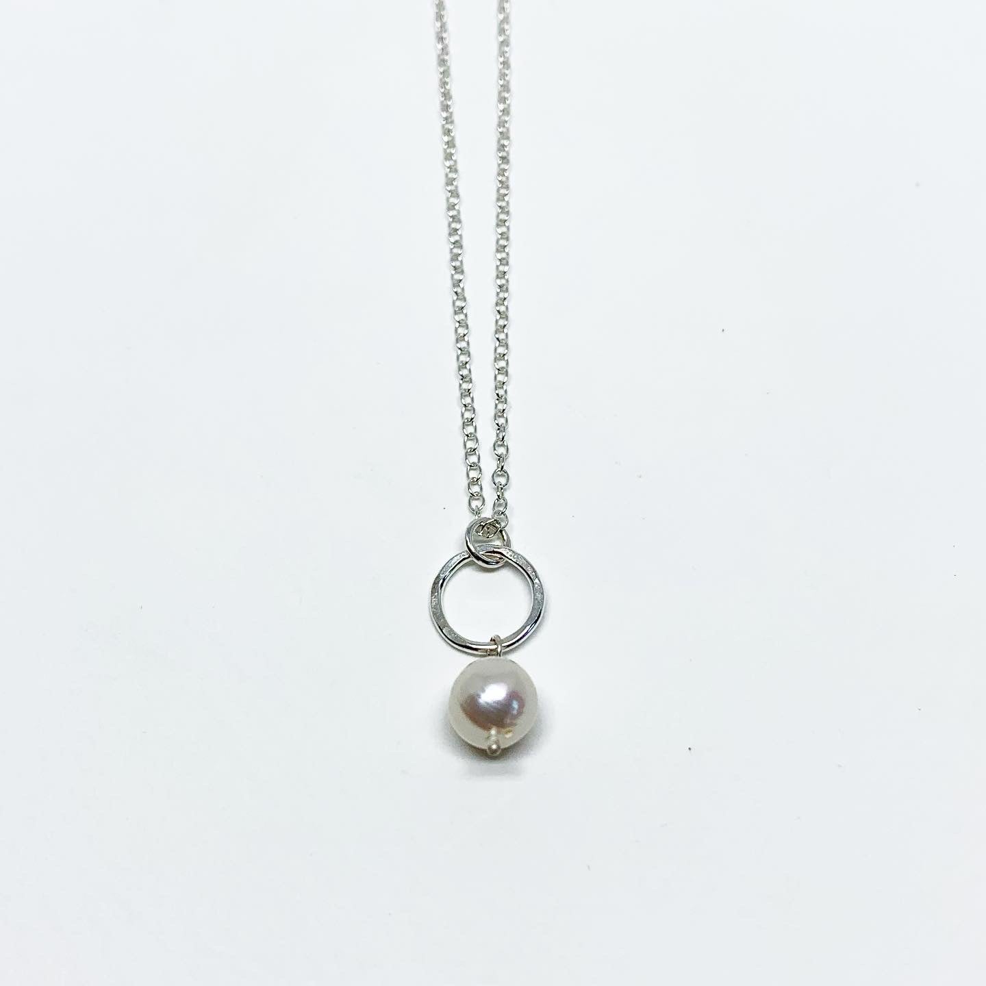 Pearl Drop Charm Necklace - Jennifer Cervelli Jewelry