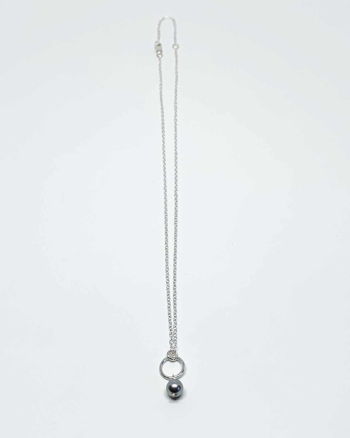 Pearl Drop Charm Necklace - Jennifer Cervelli Jewelry