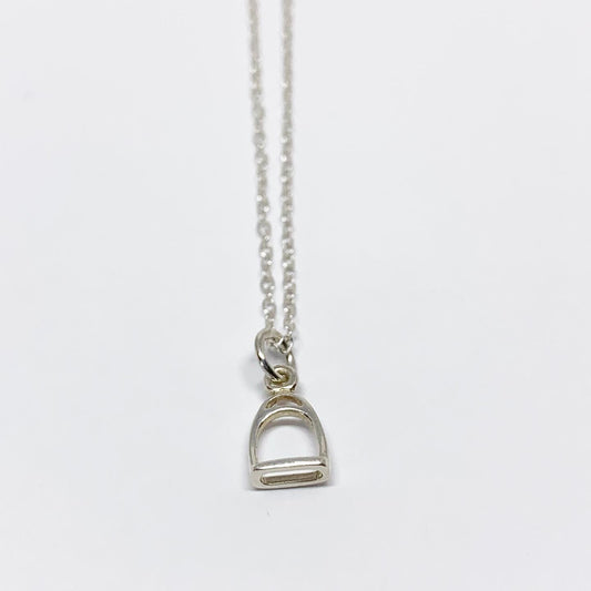 Mini Stirrup Charm Necklace - Jennifer Cervelli Jewelry