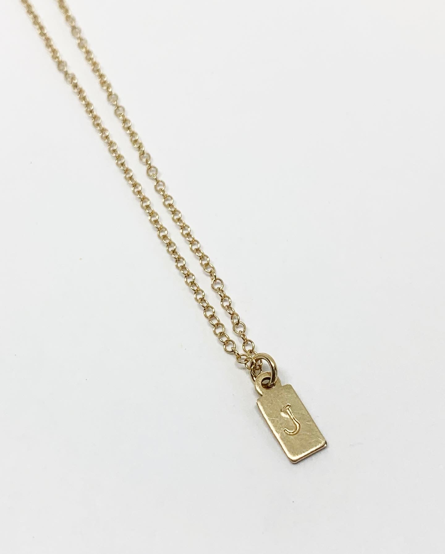 Initial Tag Necklace - Jennifer Cervelli Jewelry