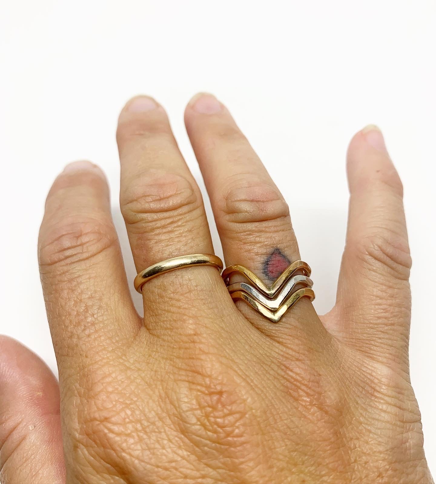 Chevron Stacking Ring - Jennifer Cervelli Jewelry