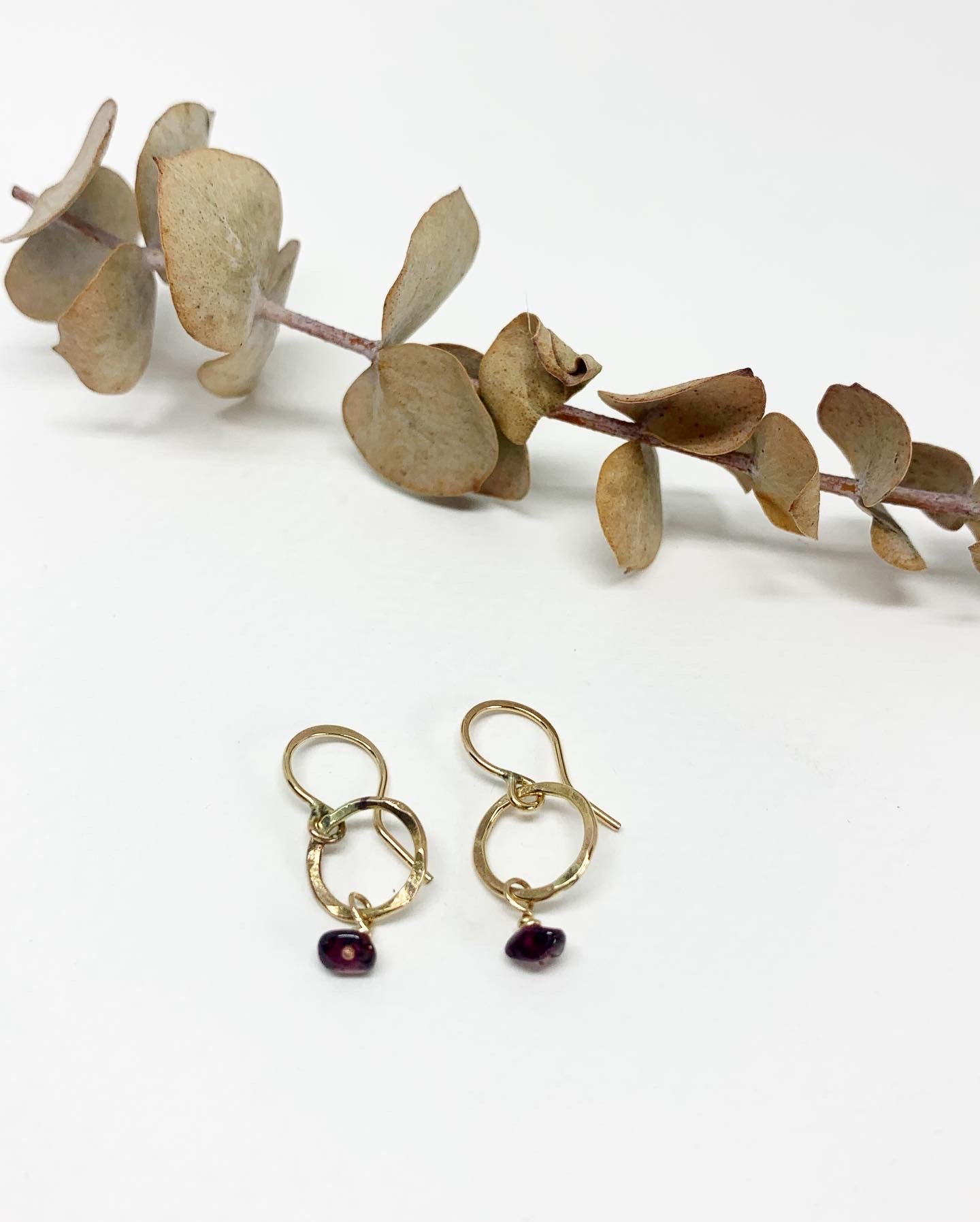 Garnet Drop Earrings - Jennifer Cervelli Jewelry