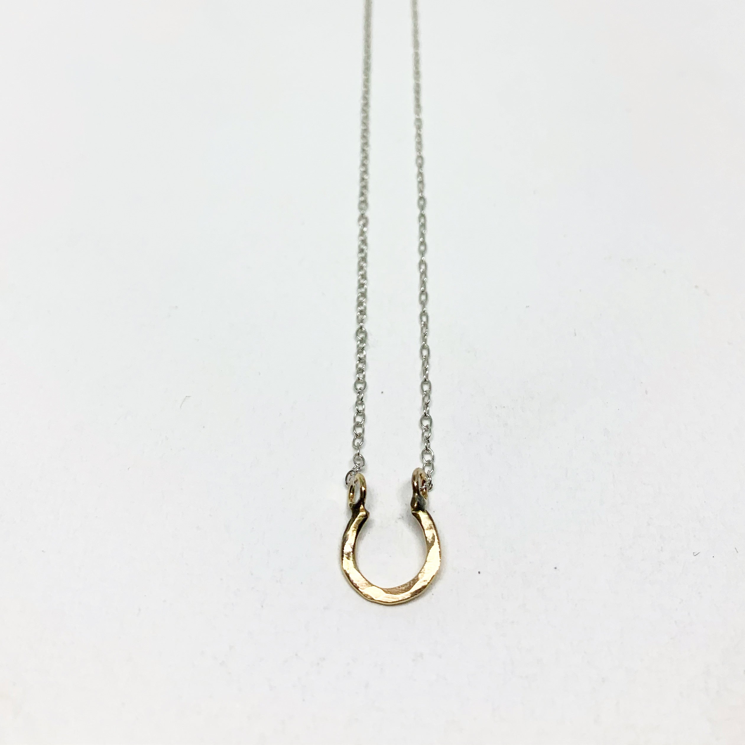 Mini Lucky Horseshoe Charm Necklace - Jennifer Cervelli Jewelry