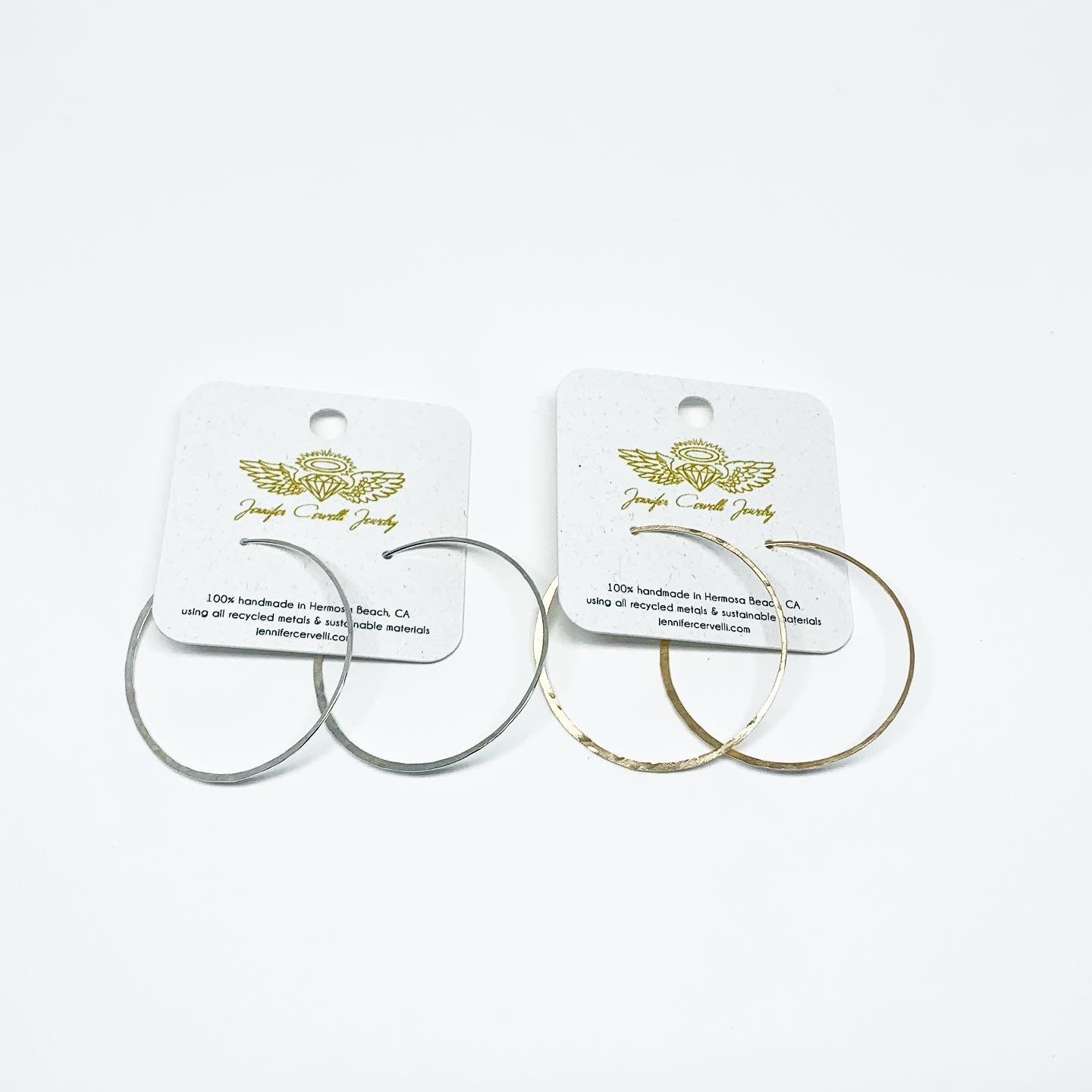 Crescent Moon Hoop Earrings - Jennifer Cervelli Jewelry