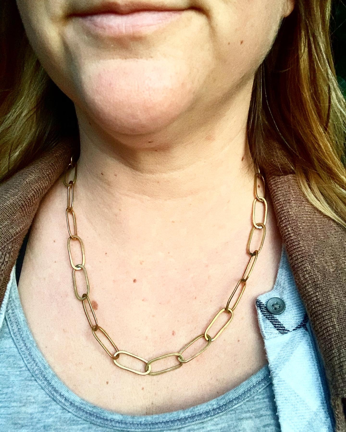 Paperclip Chain Necklace - Jennifer Cervelli Jewelry