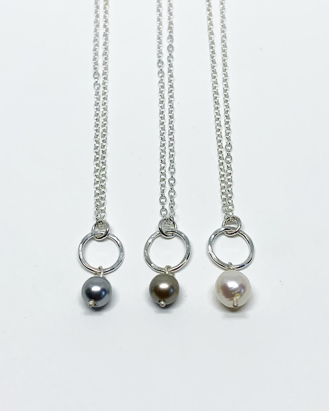 Pearl Drop Charm Necklace - Jennifer Cervelli Jewelry