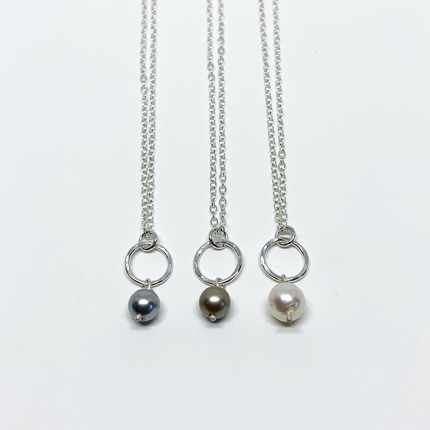 Pearl Drop Charm Necklace - Jennifer Cervelli Jewelry