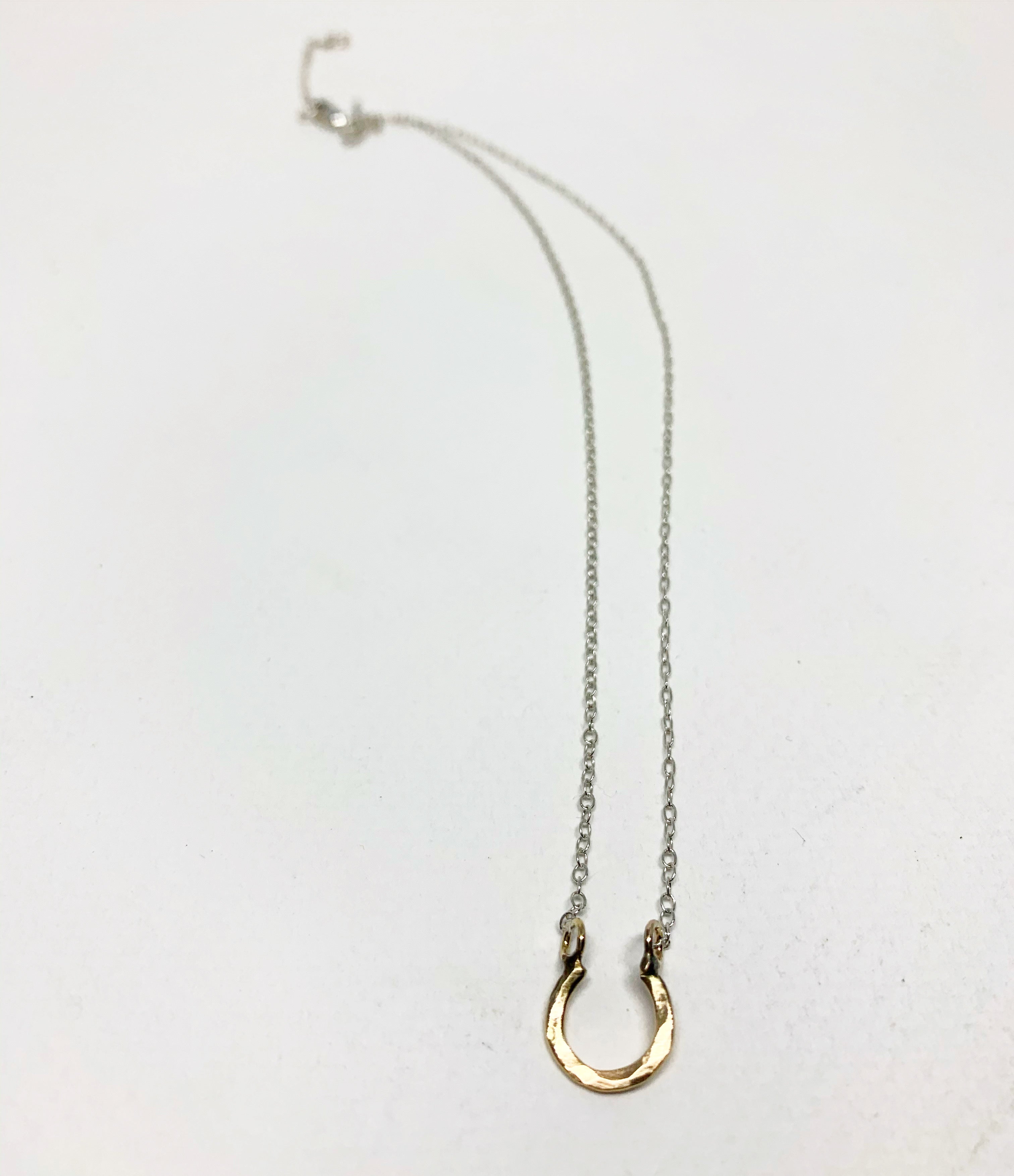 Mini Lucky Horseshoe Charm Necklace - Jennifer Cervelli Jewelry