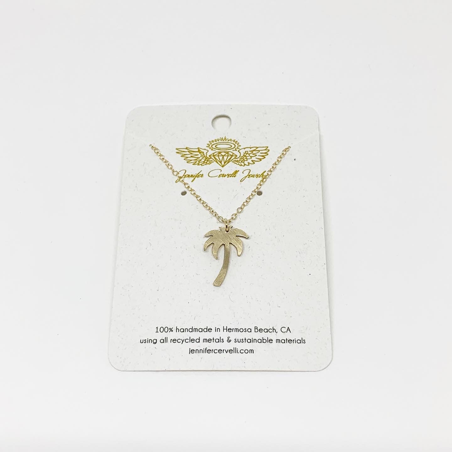 Palm Tree Charm Necklace - Jennifer Cervelli Jewelry