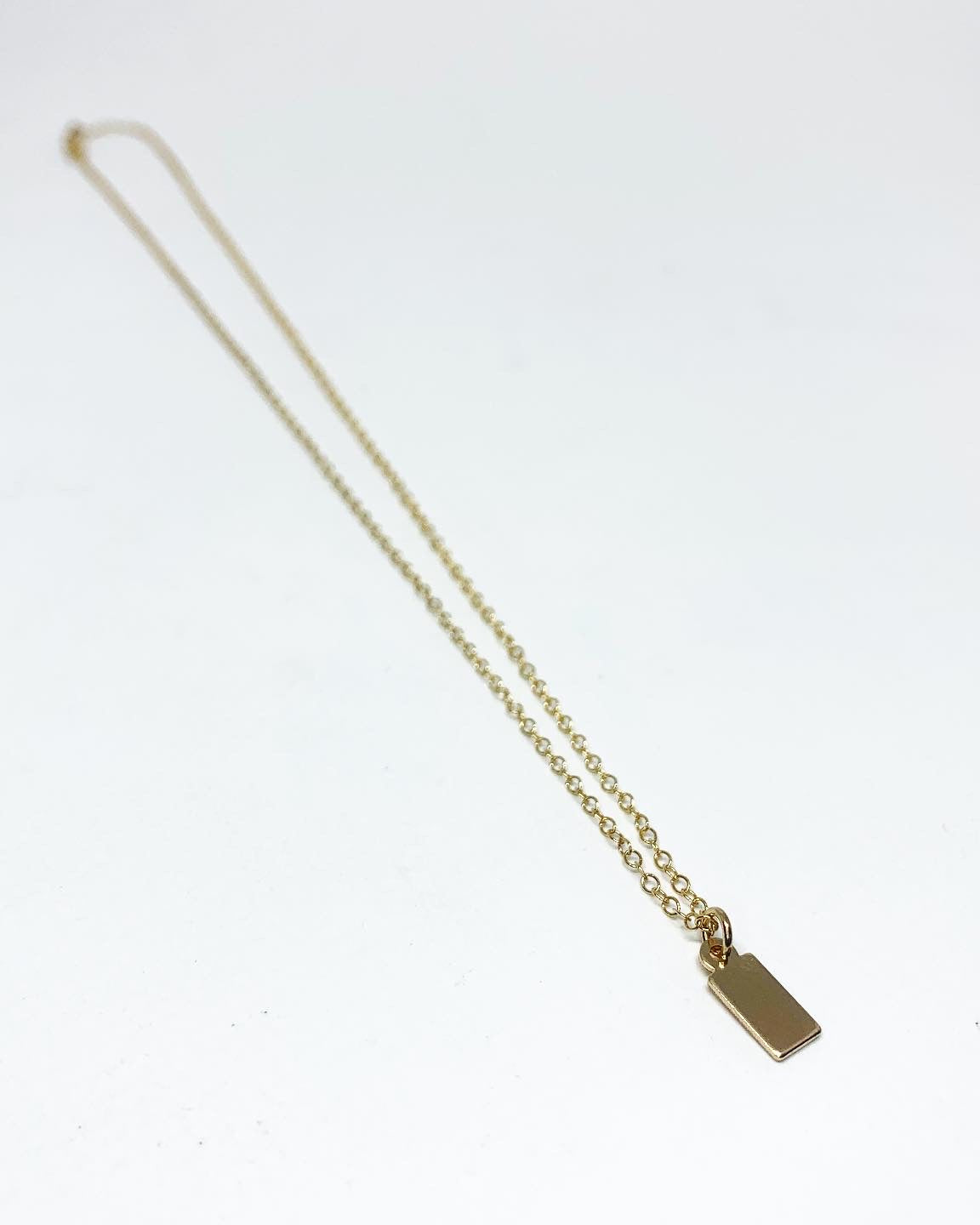 Initial Tag Necklace - Jennifer Cervelli Jewelry