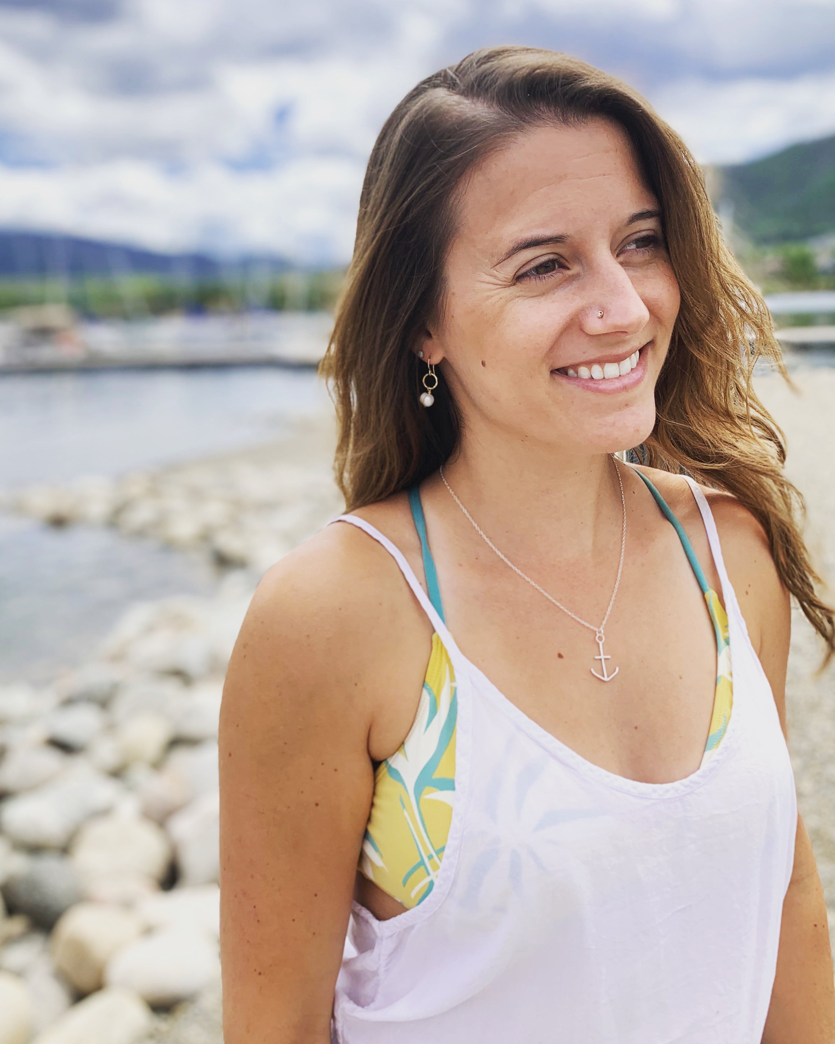 White Pearl Drop Earrings - Jennifer Cervelli Jewelry