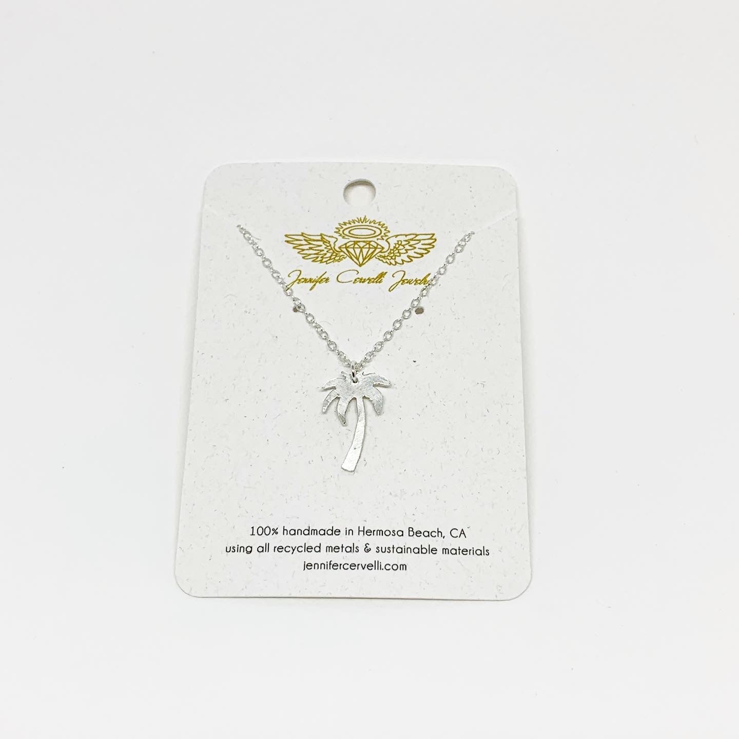 Palm Tree Charm Necklace - Jennifer Cervelli Jewelry