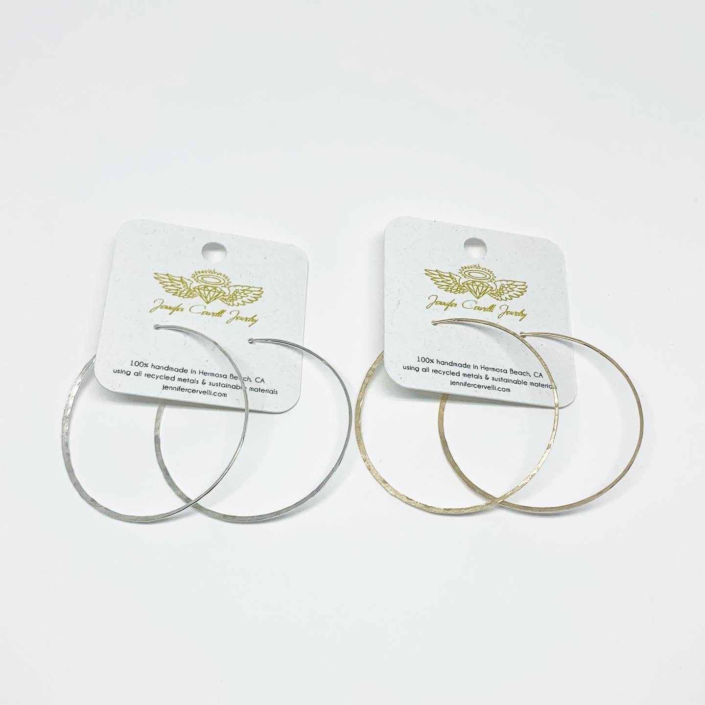 Crescent Moon Hoop Earrings - Jennifer Cervelli Jewelry