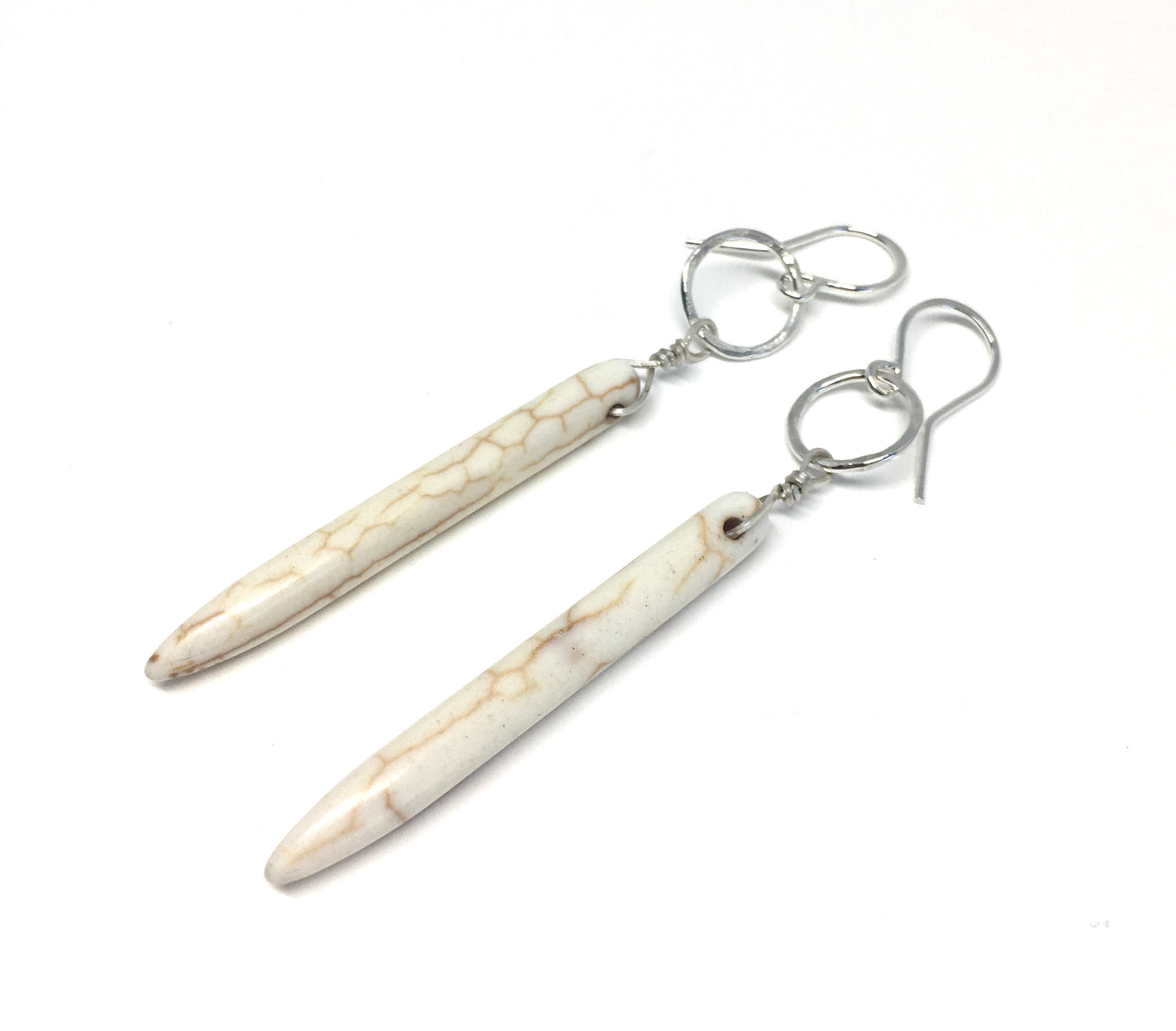 Cream Howlite Drop Earrings - Jennifer Cervelli Jewelry