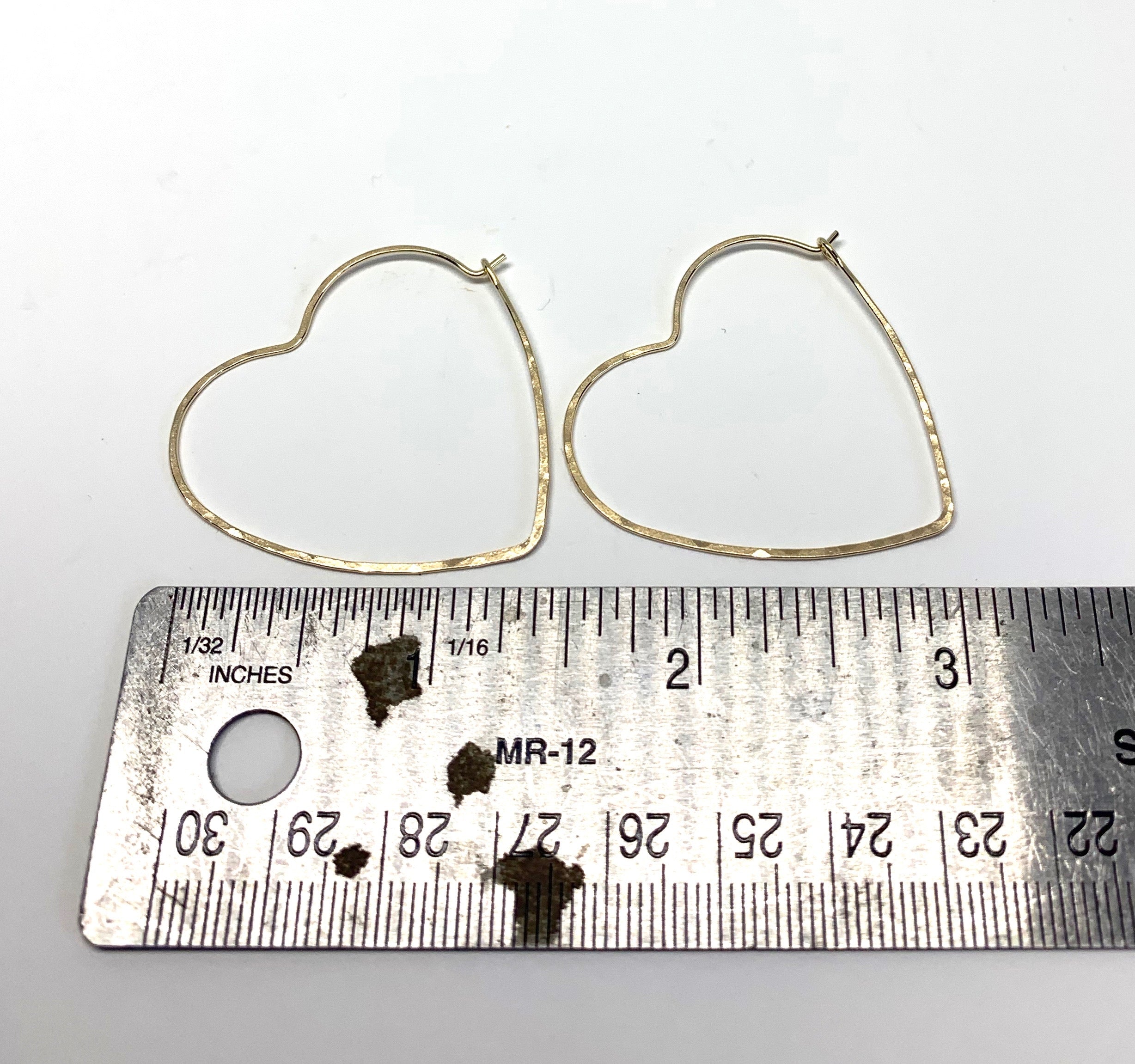 Heart Hoops - Size Large - Jennifer Cervelli Jewelry