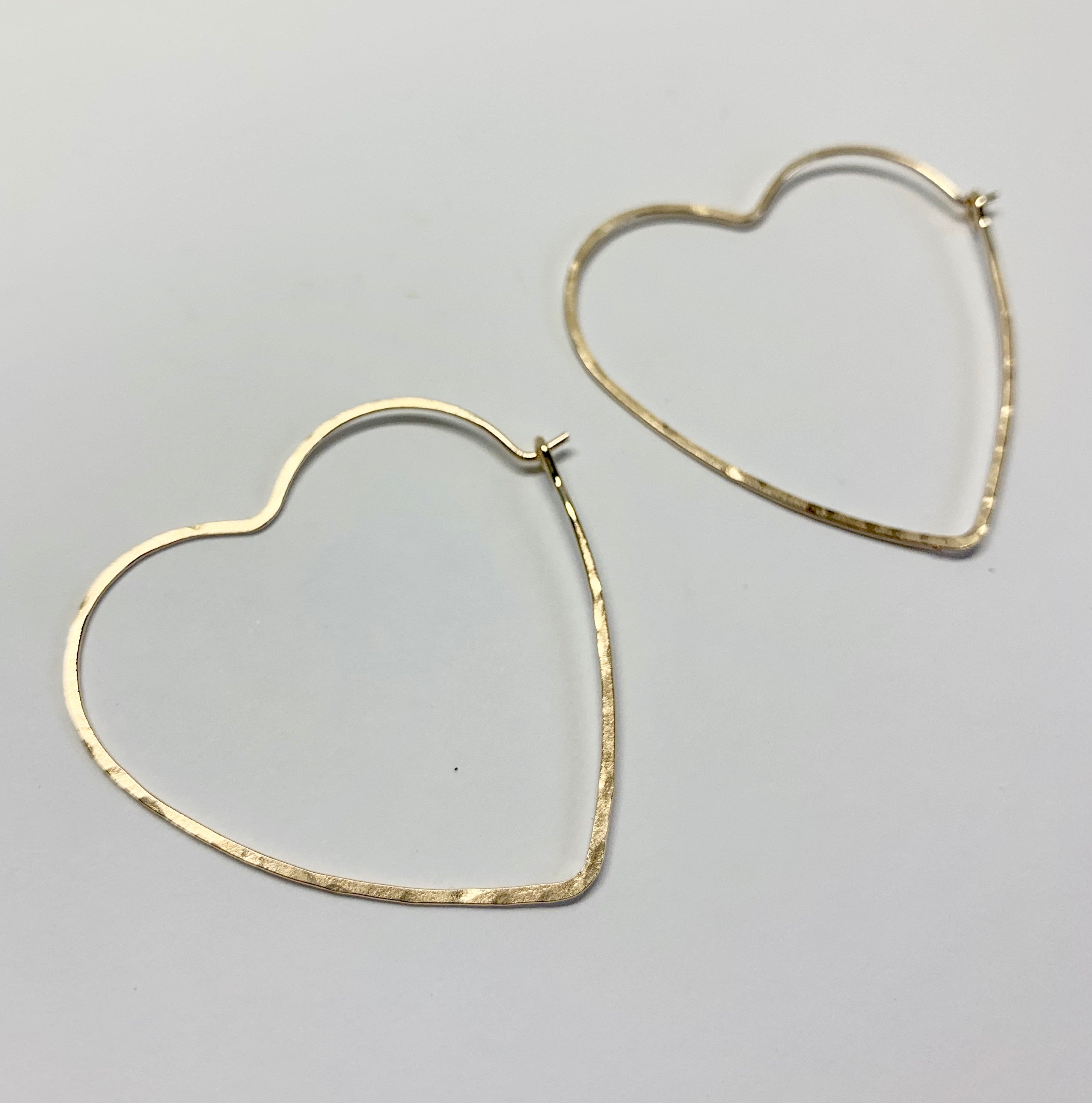 Heart Hoops - Size Large - Jennifer Cervelli Jewelry