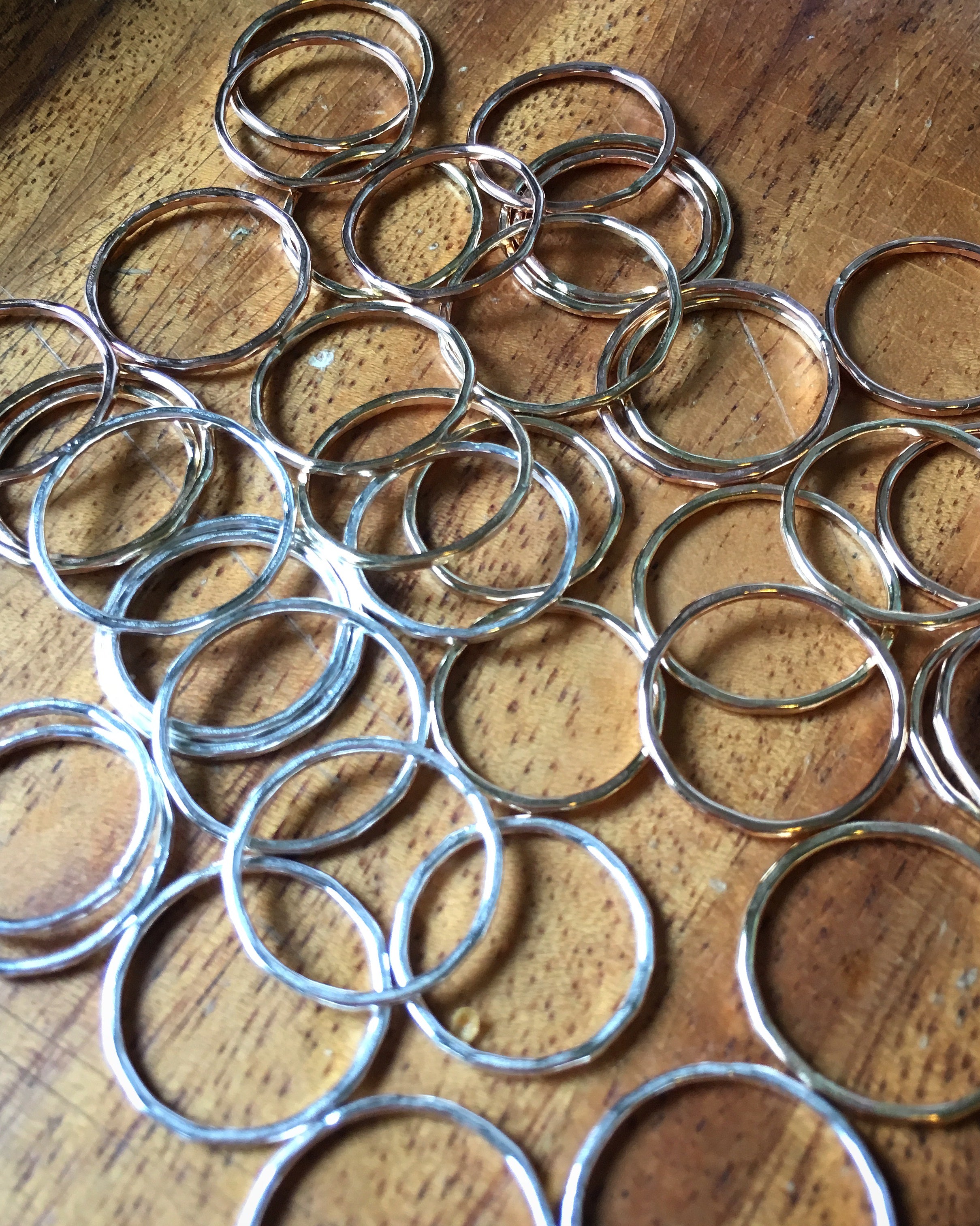 Rustic Stacking Rings - Jennifer Cervelli Jewelry