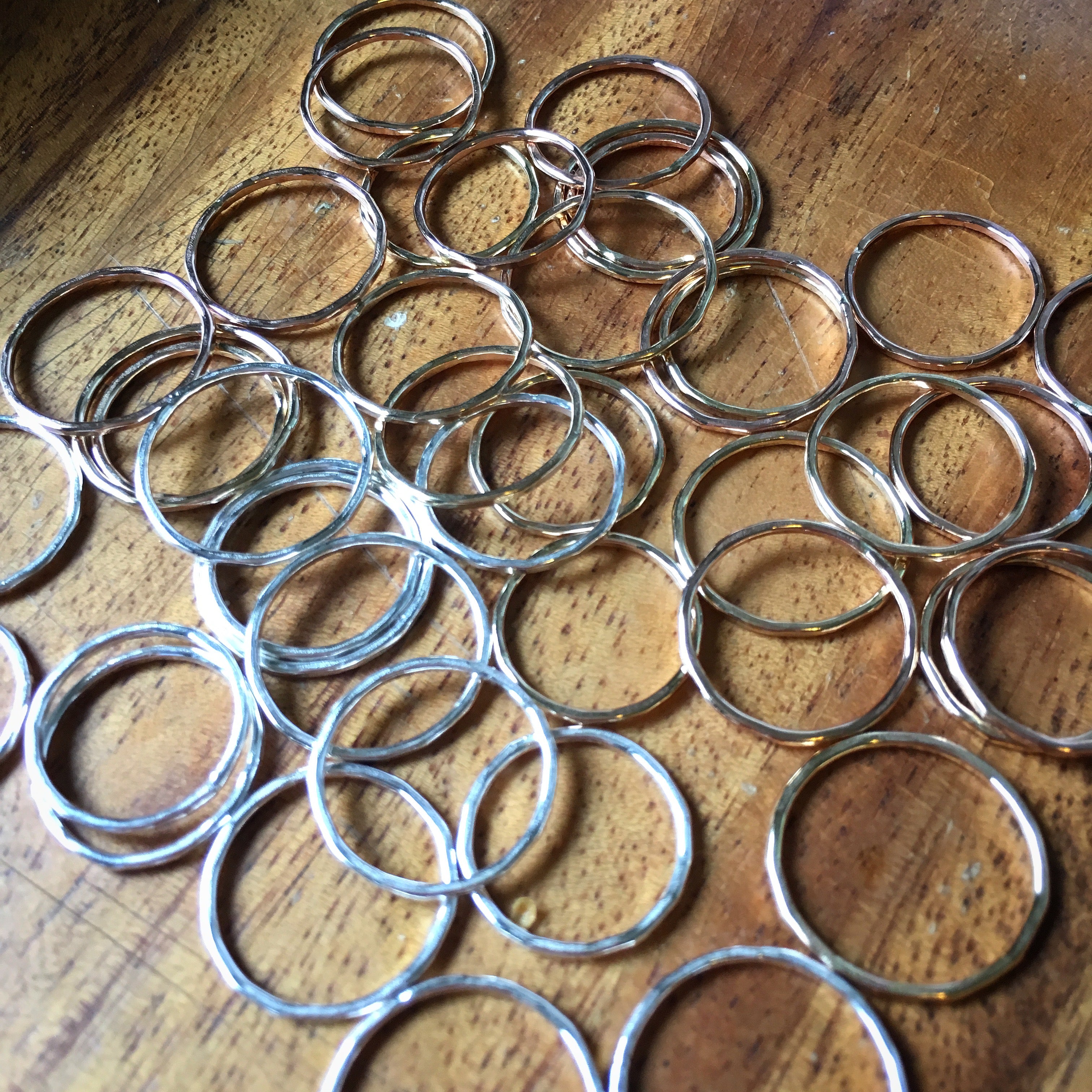 Rustic Stacking Rings - Jennifer Cervelli Jewelry
