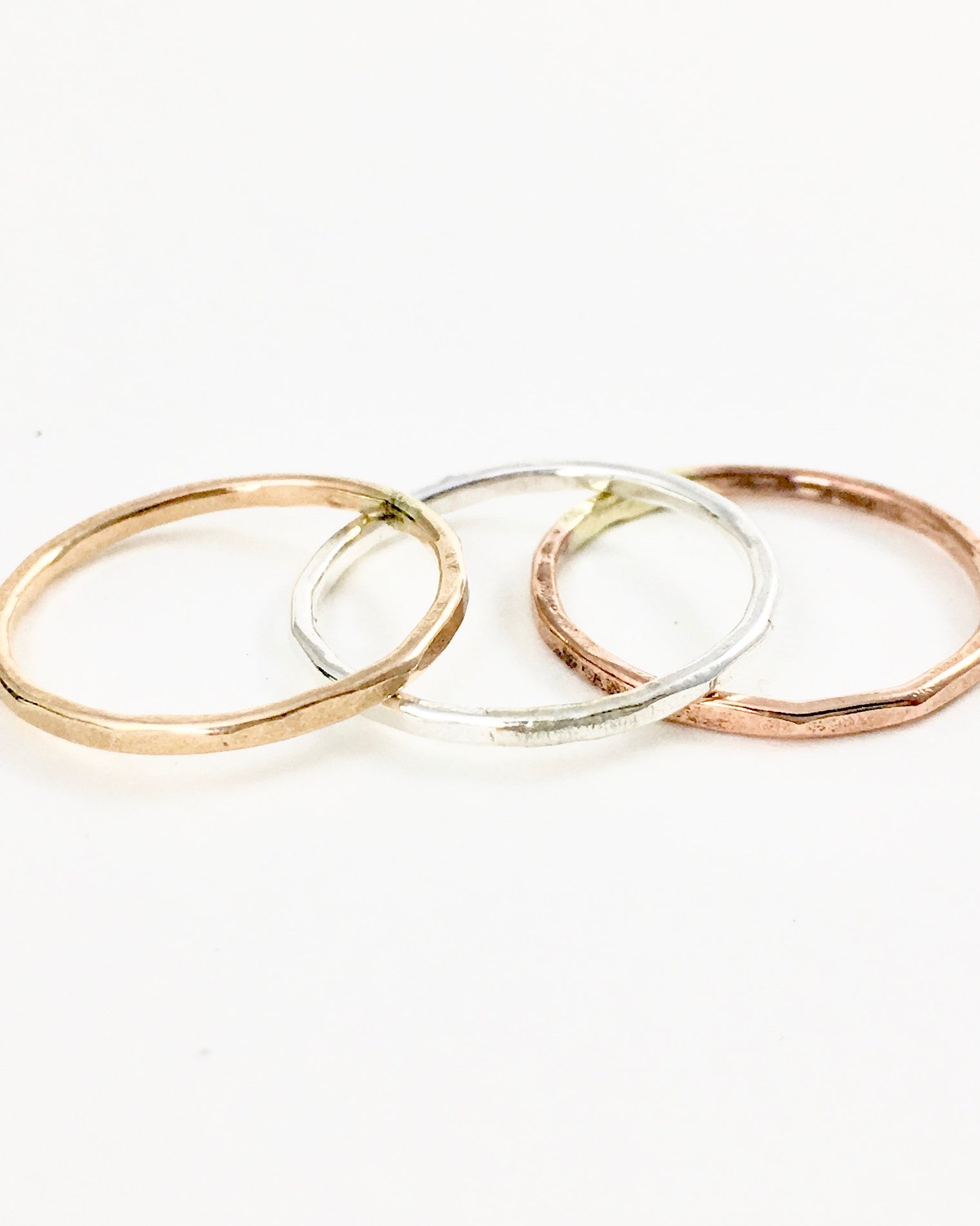 Textured Stacking Rings- Jennifer Cervelli Jewelry