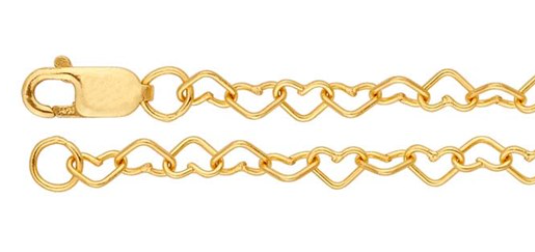 Heart Link Chain - Jennifer Cervelli Jewelry