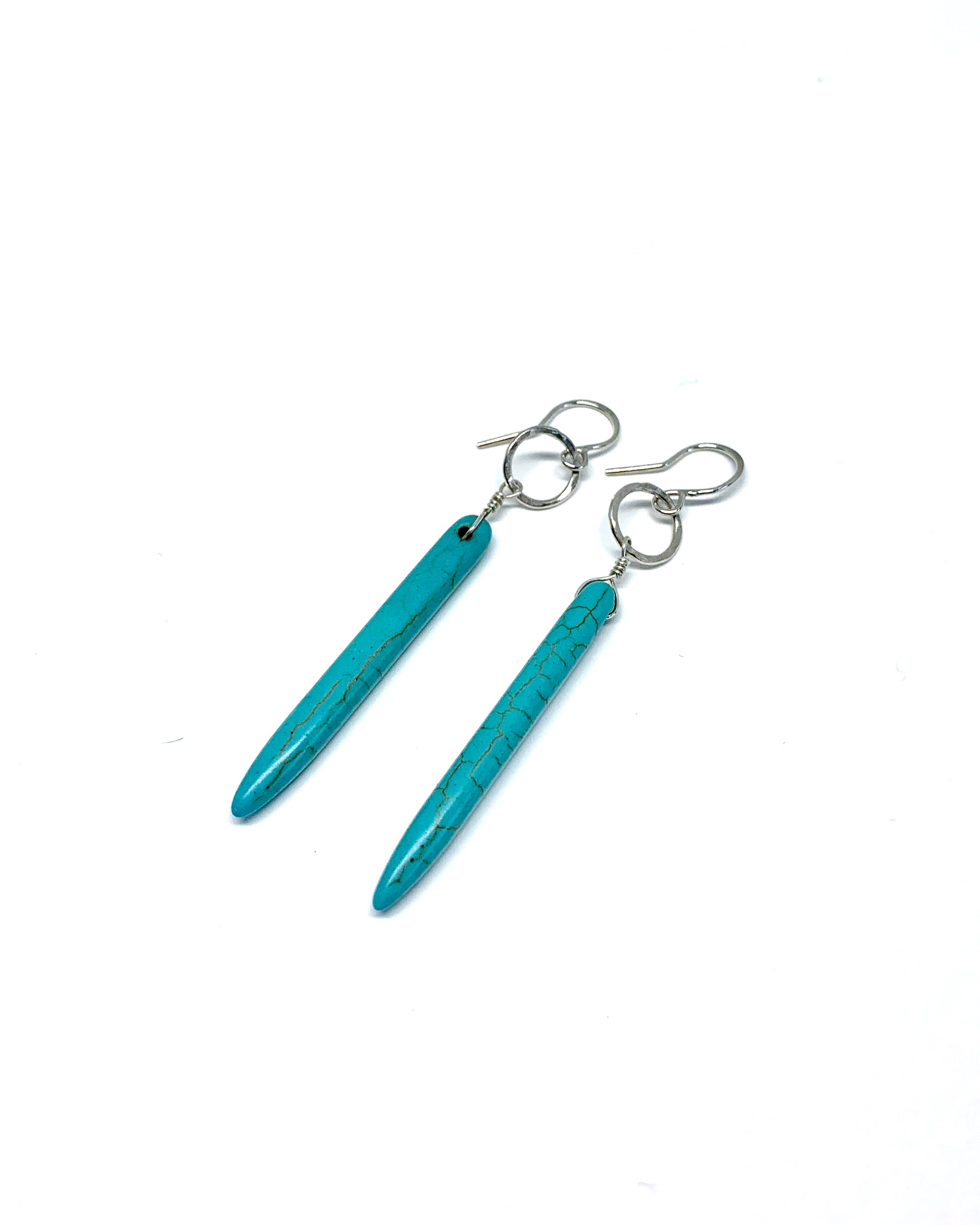 Turquoise Howlite Drop Earrings - Jennifer Cervelli Jewelry