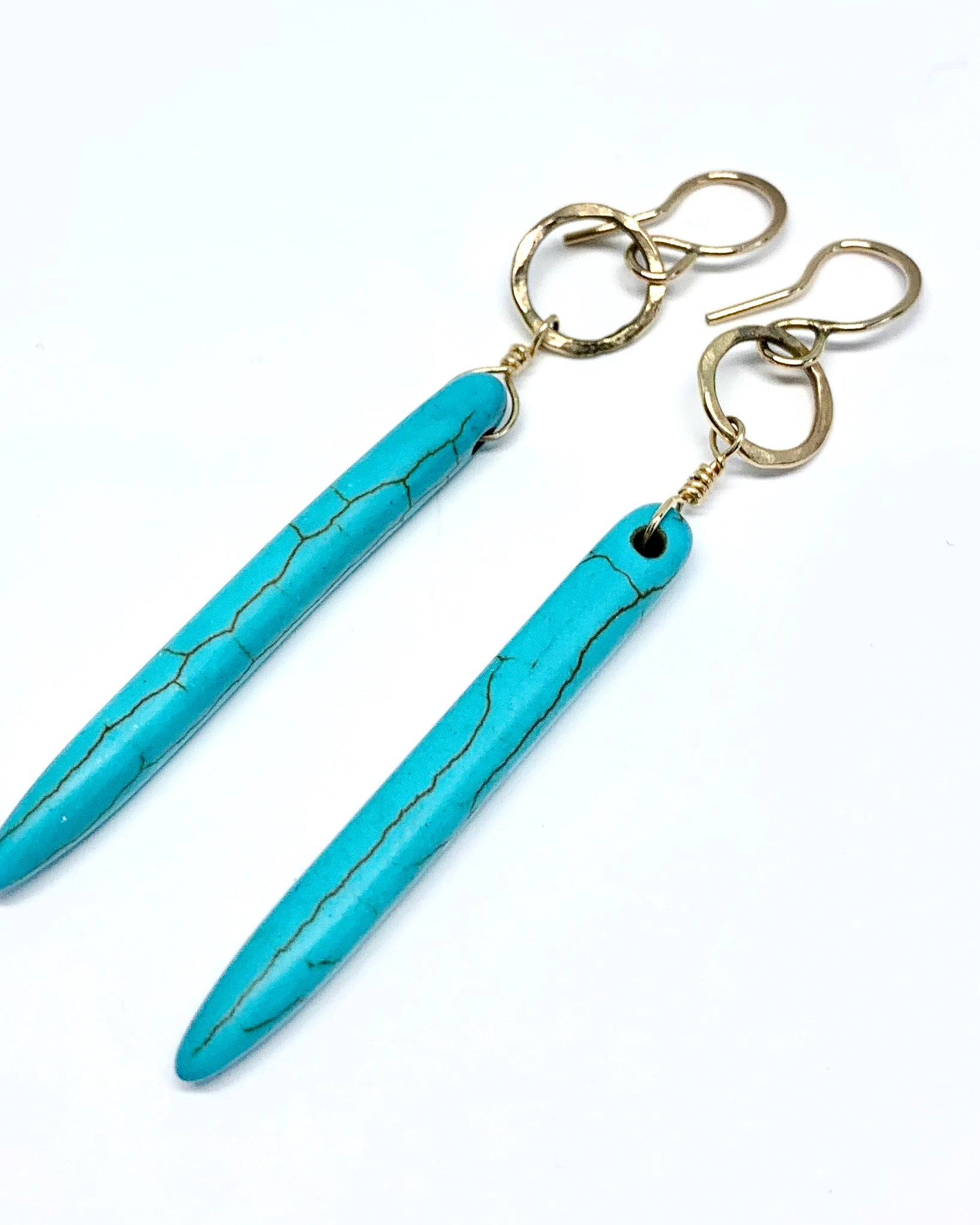 Turquoise Howlite Drop Earrings - Jennifer Cervelli Jewelry