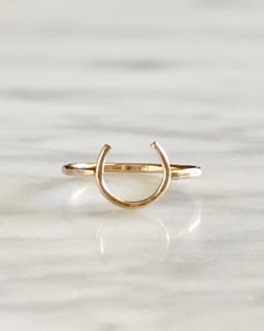 Lucky Horseshoe Ring - Small - Equestrian Ring
