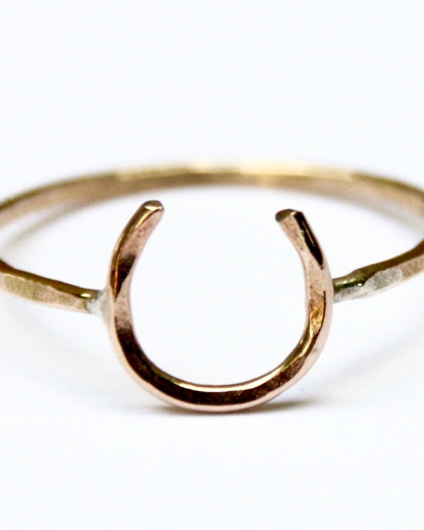 Lucky Horseshoe Ring - Small - Equestrian Ring