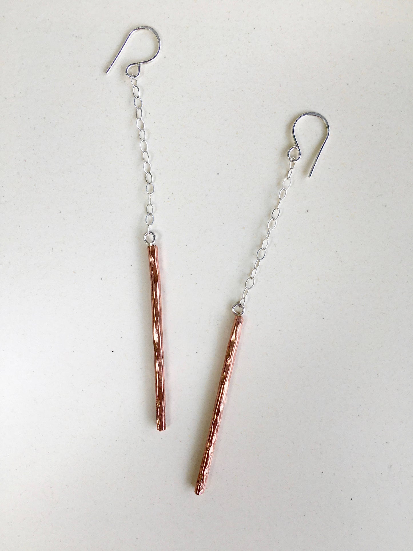 Balance Earrings in Copper and Sterling Silver
