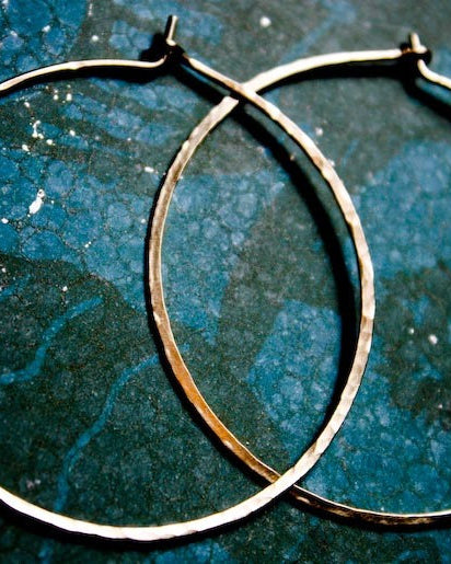 XL Crescent Moon Rustic Hoops - Extra Large Hoops