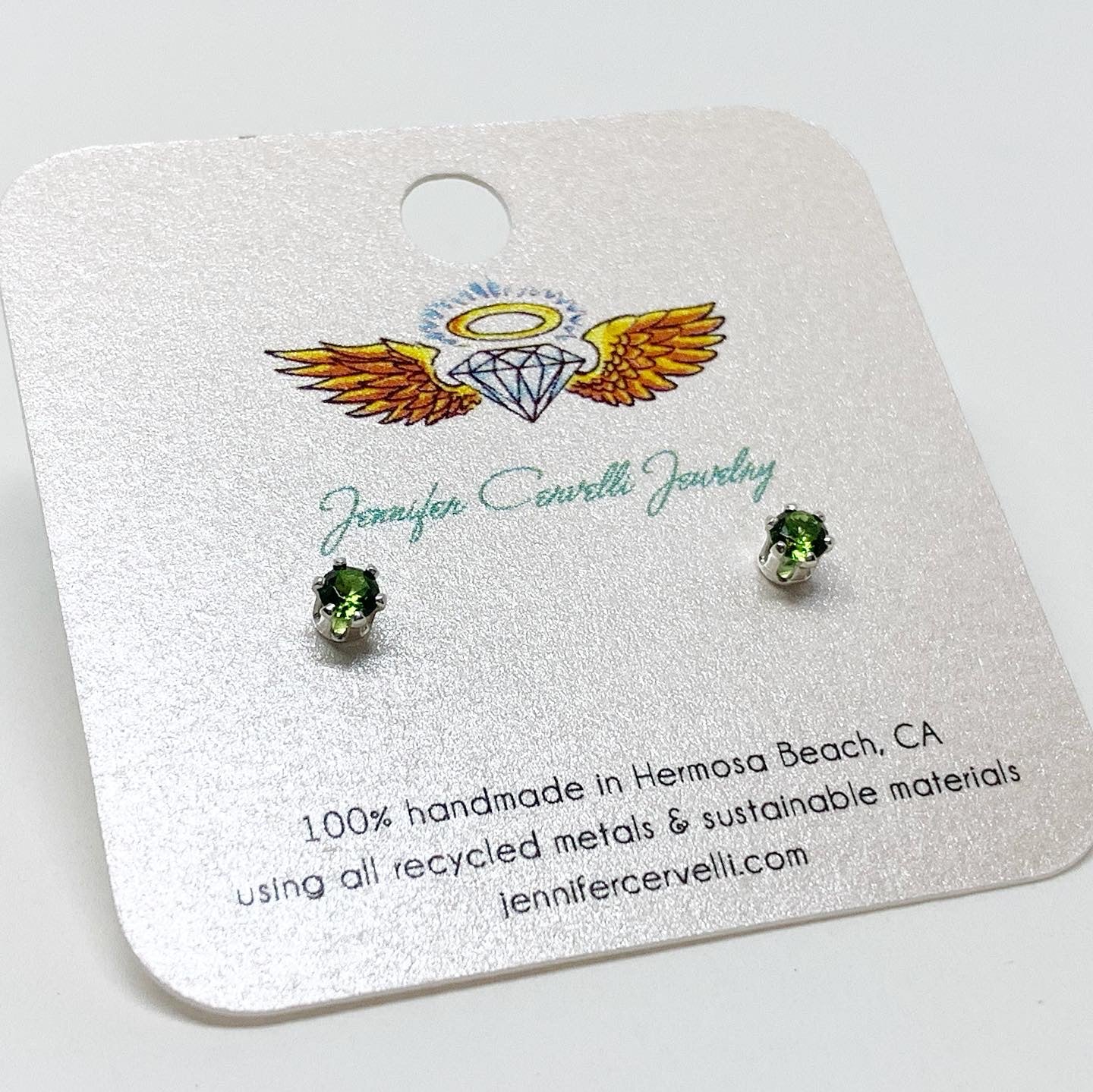 Peridot Birthstone Earrings - August Birthstone - Jennifer Cervelli Jewelry