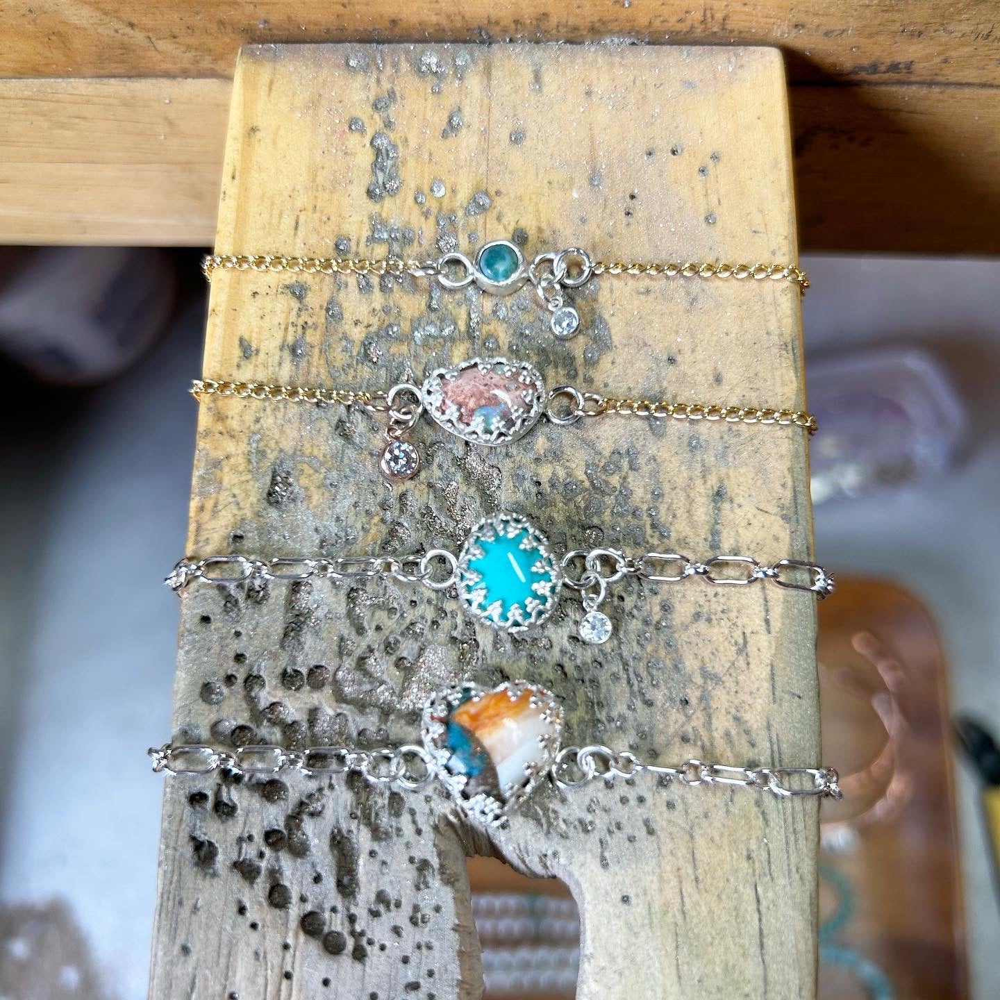 Turquoise Charm Bracelet #200 - Jennifer Cervelli Jewelry