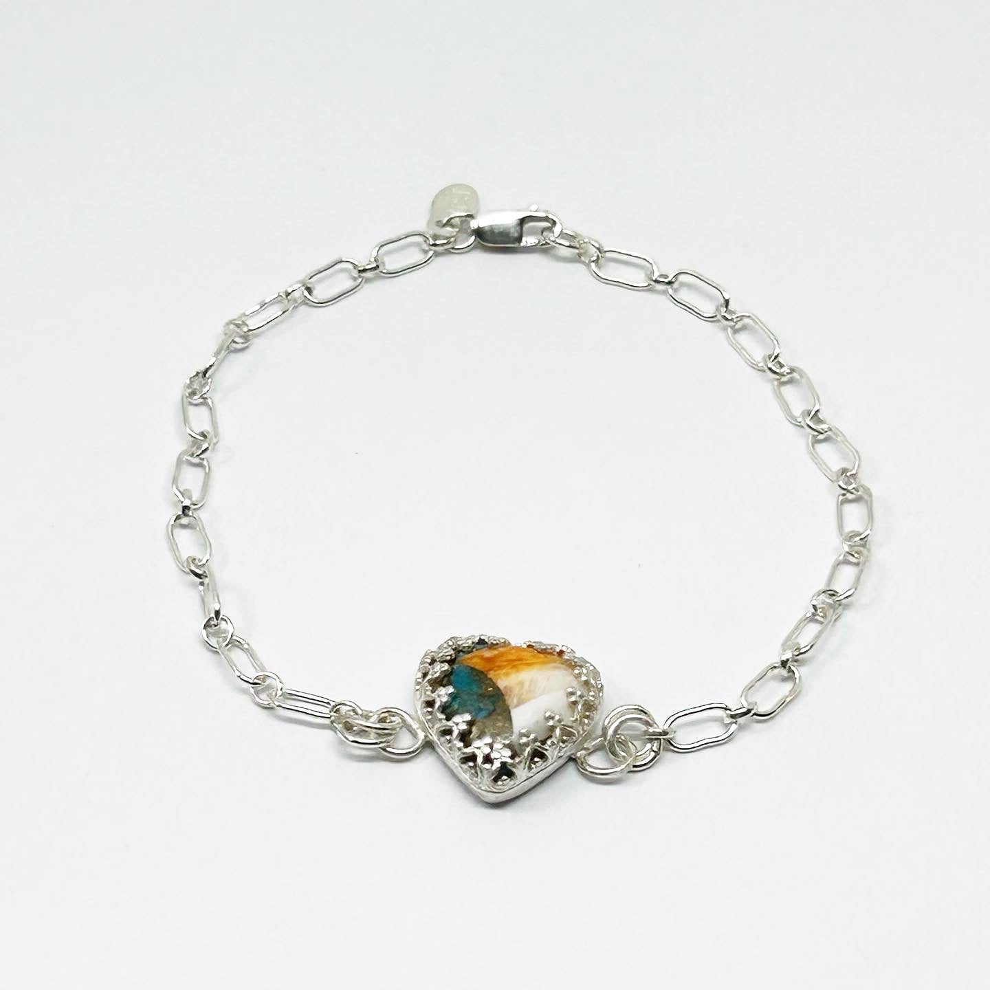 Copper Turquoise Opal Heart Bracelet #203 - Jennifer Cervelli Jewelry