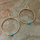 Solstice Hoops – Large - Turquoise - Jennifer Cervelli Jewelry