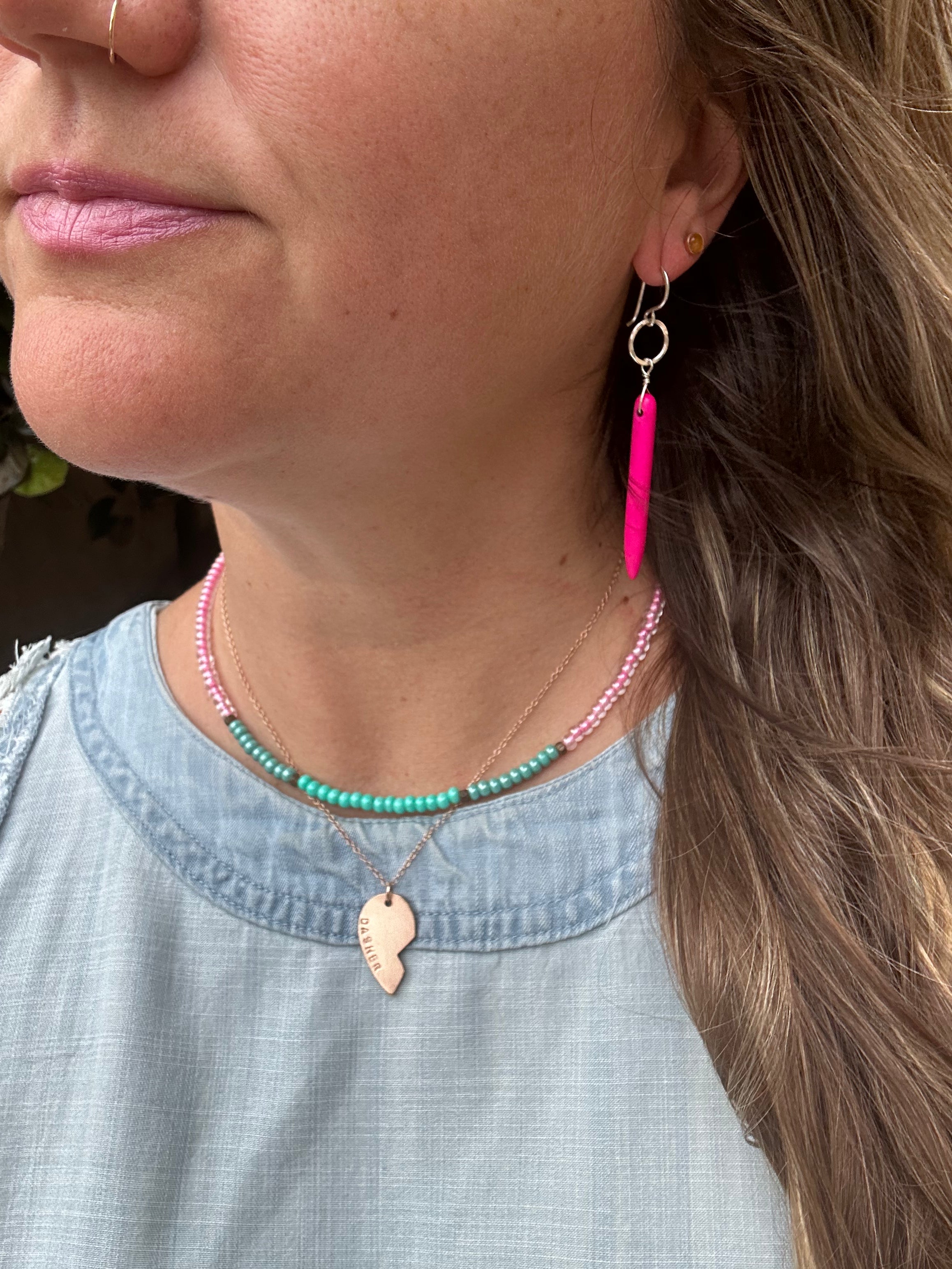 Howlite Drop Earrings - Desert Rose - Jennifer Cervelli Jewelry